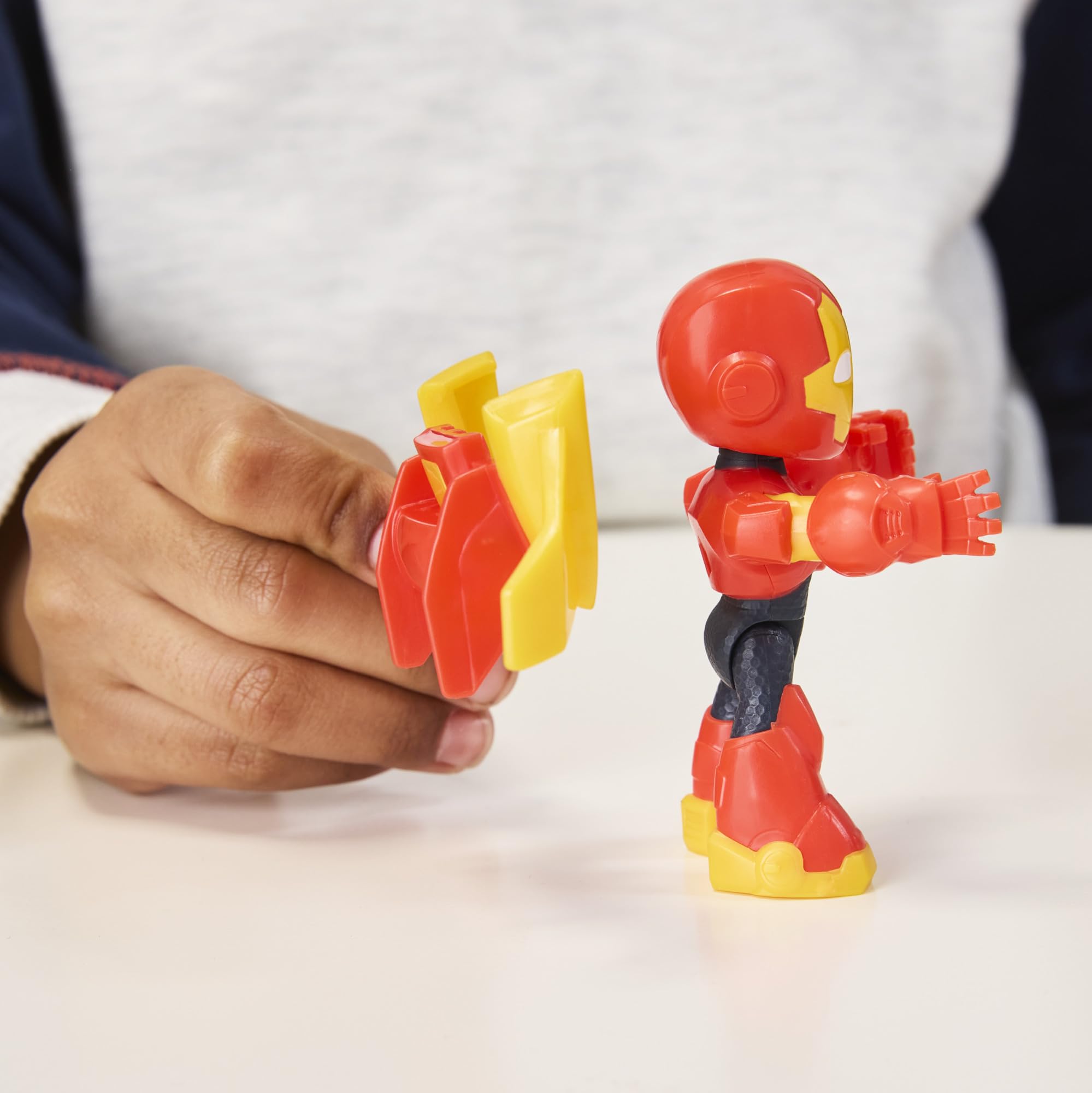 Marvel Iron Man Figure with Vehicle - Spidey and His Amazing Friends 3-Inch Action Playset 4