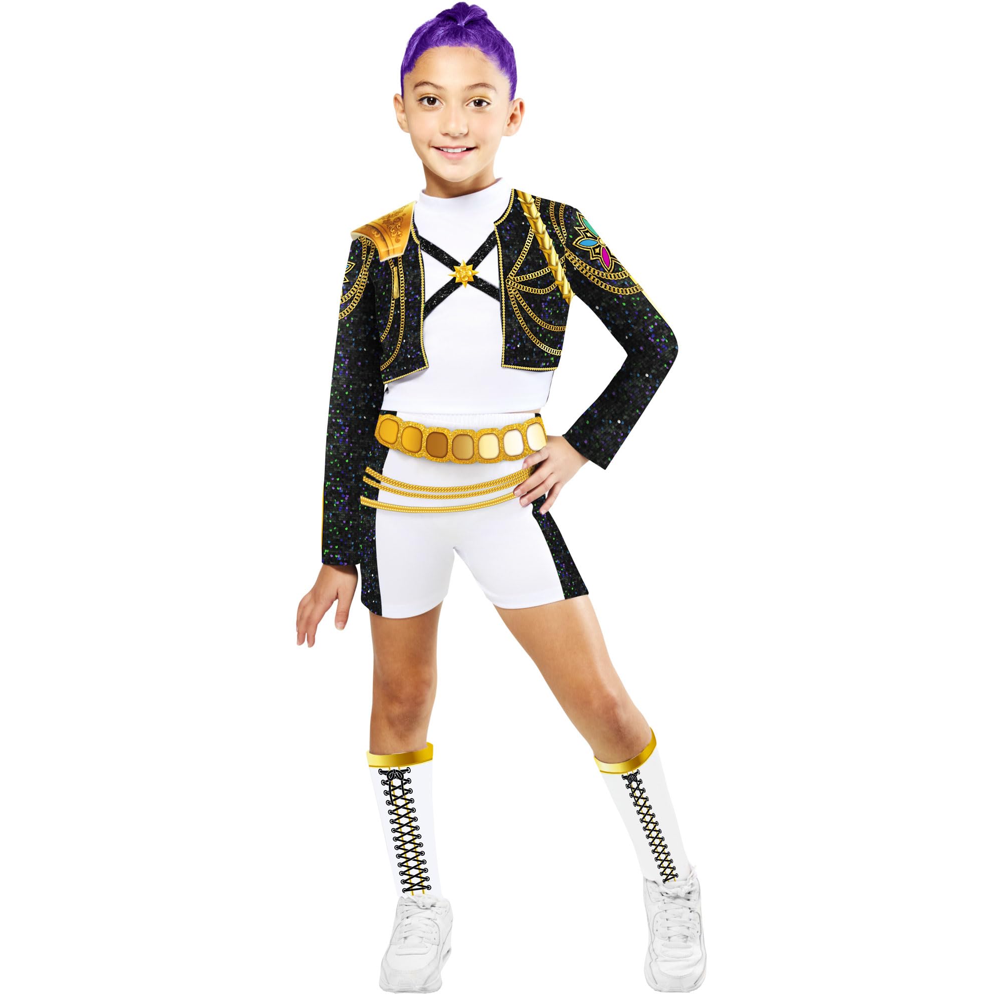 Rubies K-Pop Demon Hunters Rumi Golden Hybrid Child Costume - Size 7-8 Years | Polyester 1