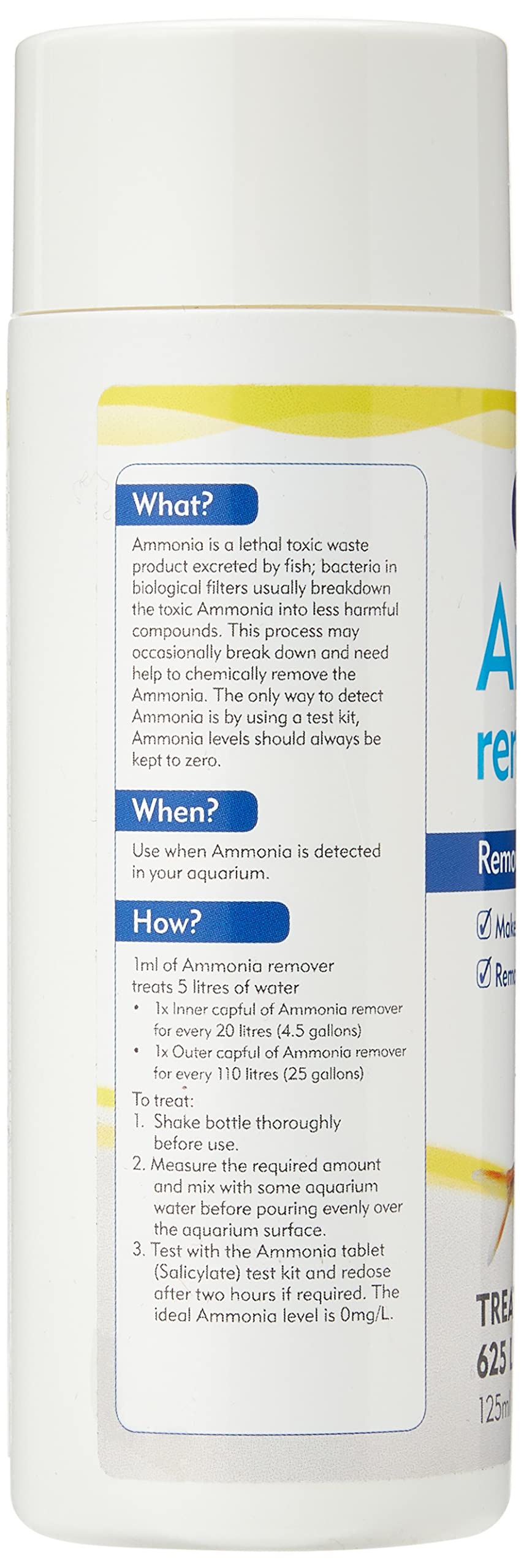Interpet Aquarium Water Treatment Ammonia Remover - Treats 625L | 125 ml Liquid