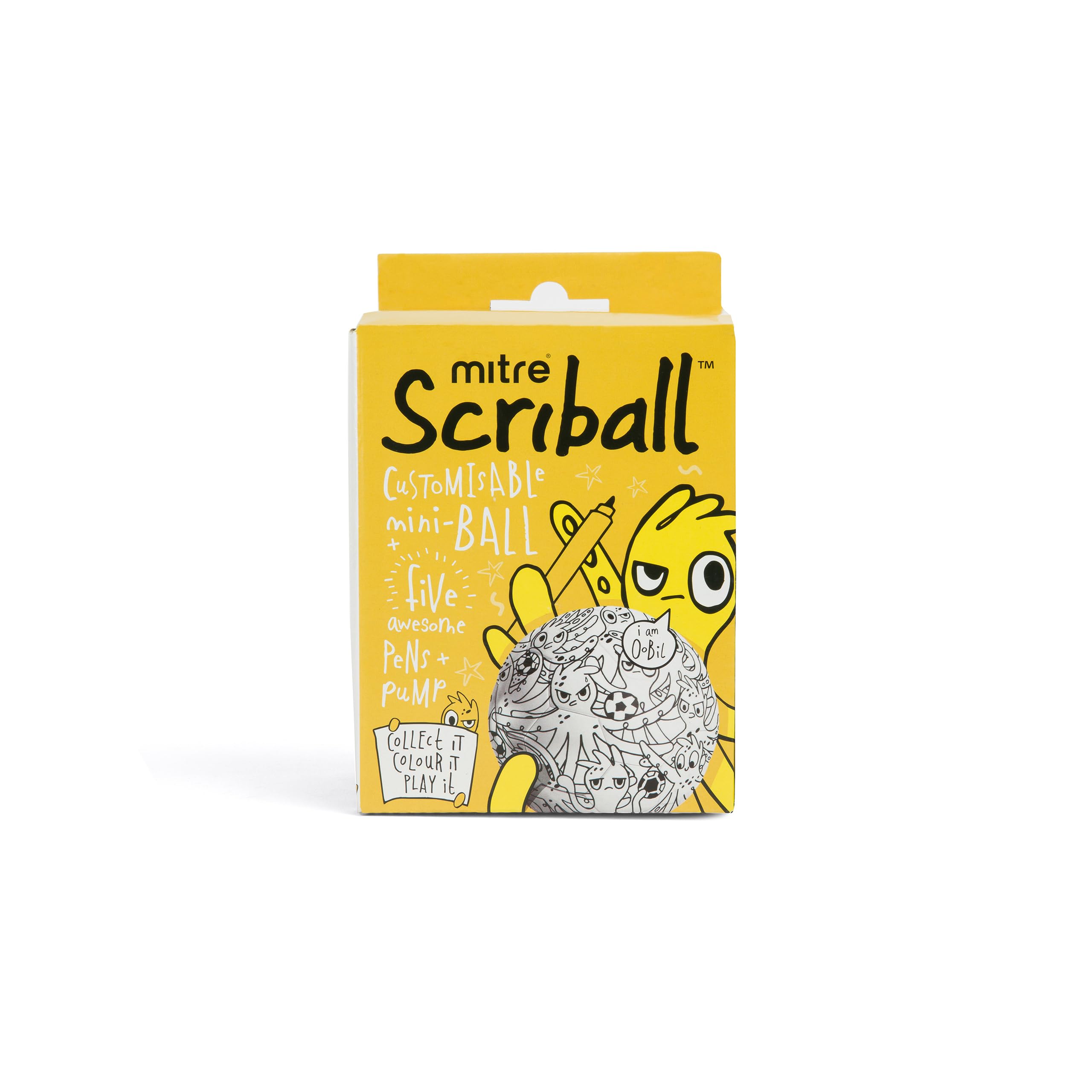 Mitre Scriball Ooodles Customizable Mini Football - Yellow/Multi, One Size 4