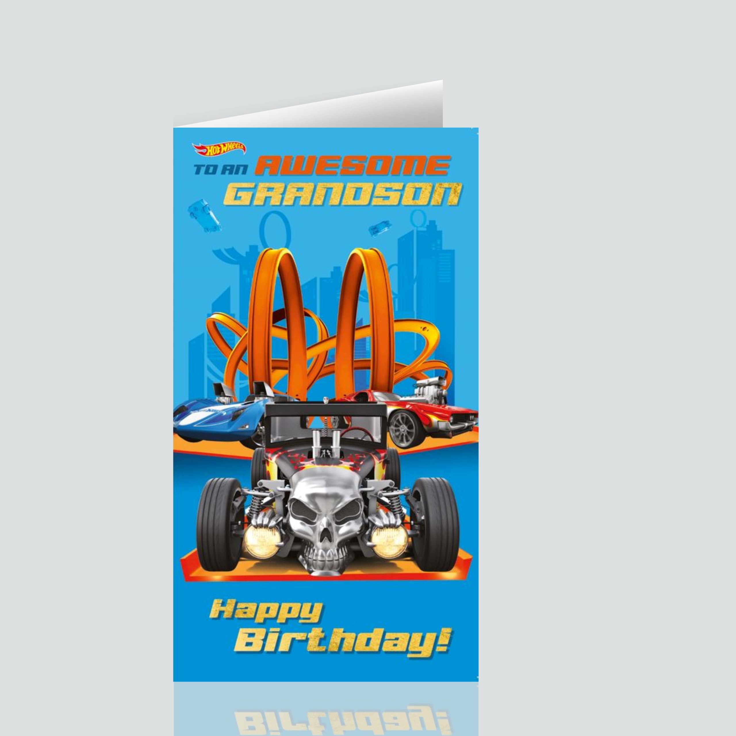 Danilo Promotions LTD Hot Wheels Grandson Birthday Card | 5x9 Inches | Officially Licensed 4