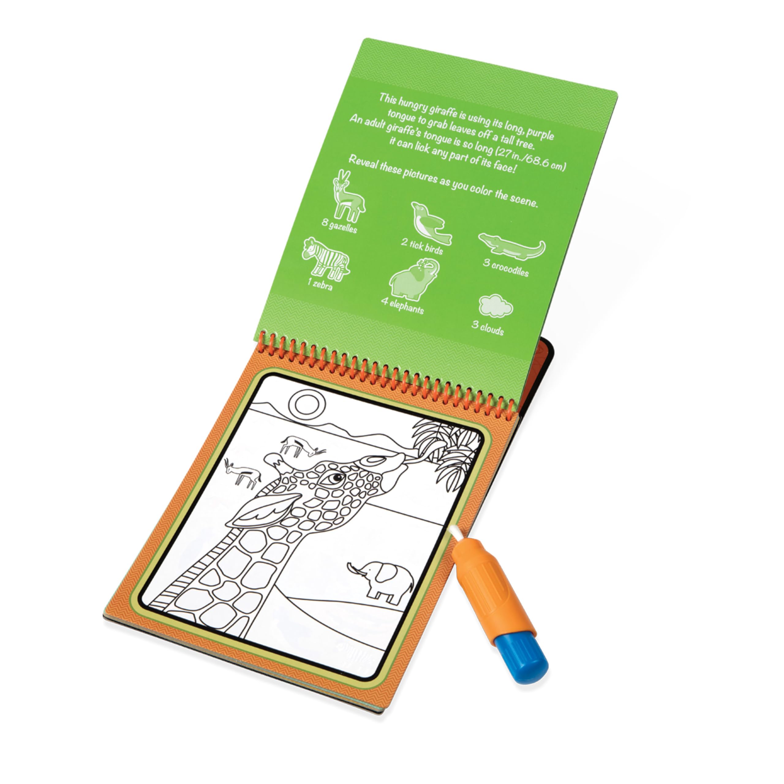 Melissa & Doug Water Reveal Pad - Safari Activity Book | Reusable Pages | Ages 3-7 4