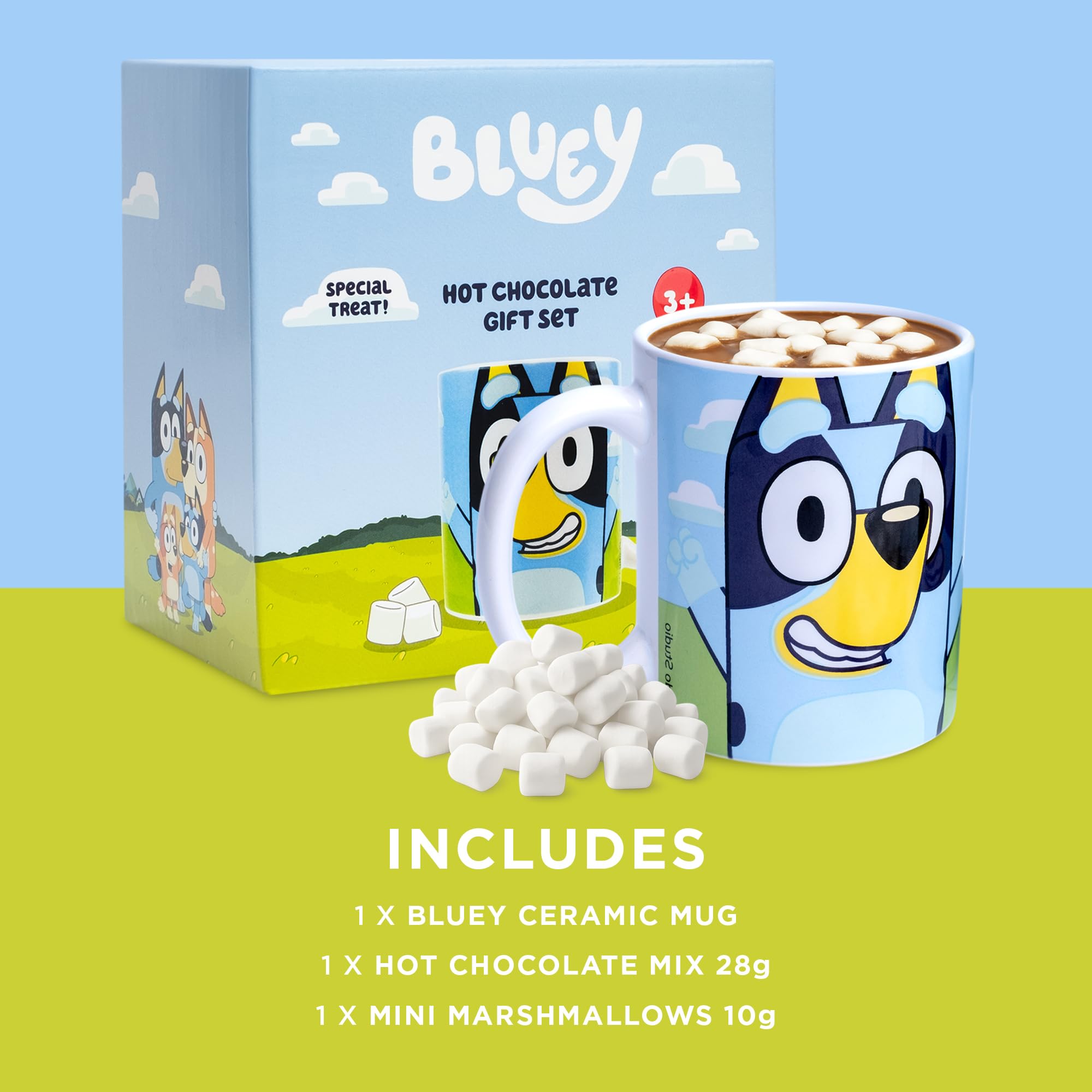Beams International - Bluey Hot Chocolate Gift Set with Mug Featuring Bluey & Bingo 3