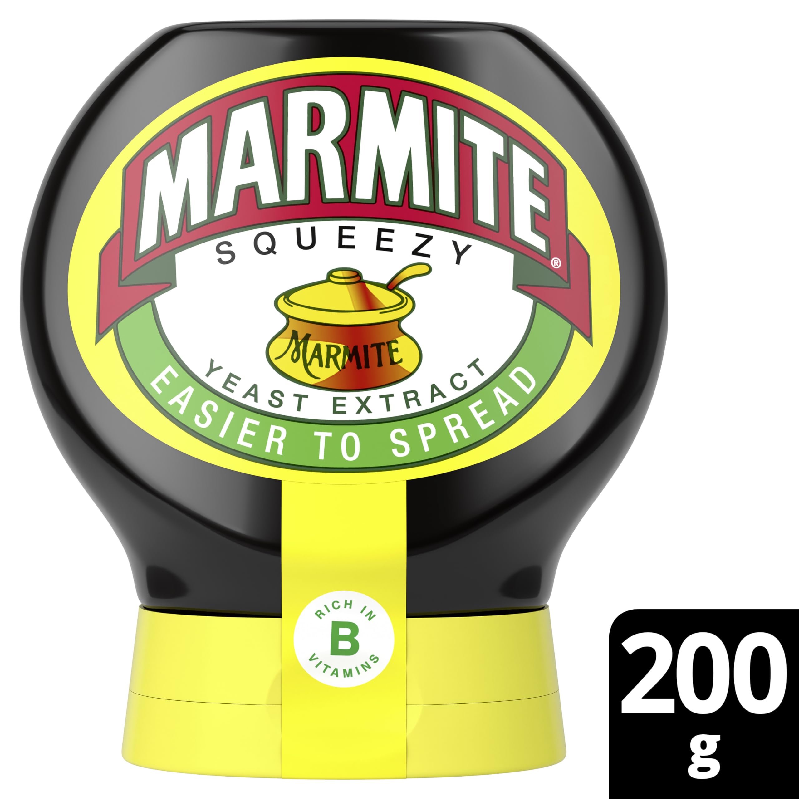 Marmite Squeezy Yeast Extract 200g - Vegan Breakfast Spread Rich in B Vitamins
