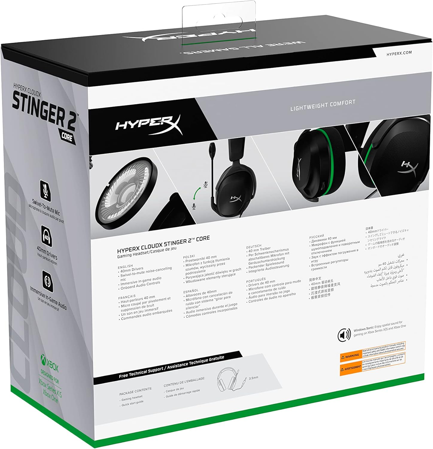 HyperX CloudX Stinger 2 Core Gaming Headset for Xbox - Lightweight Over-Ear with 40mm Drivers 11