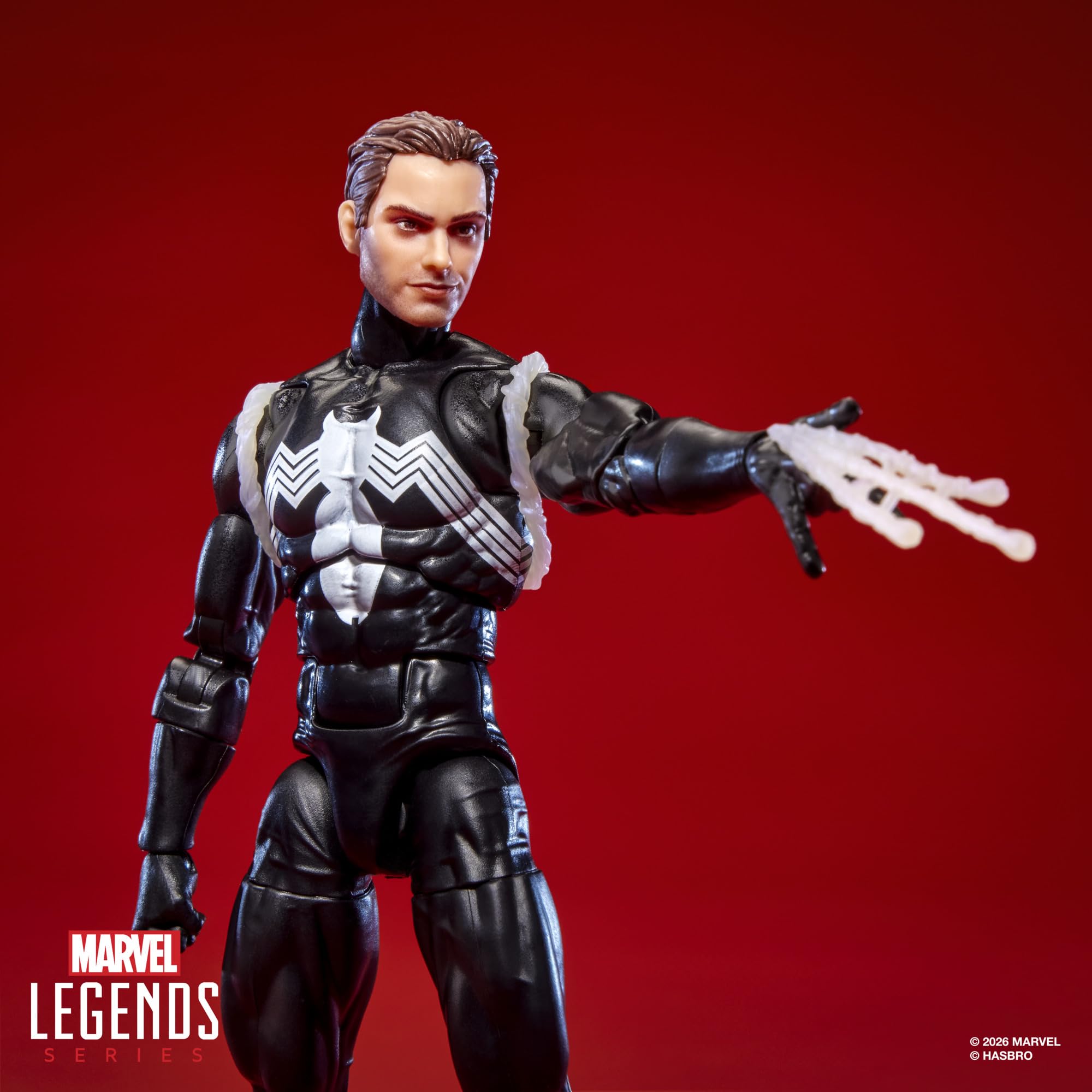 Marvel Legends Maximum Series Symbiote Spider-Man Action Figure - 15 cm, 20+ Points of Articulation, 17 Accessories 9