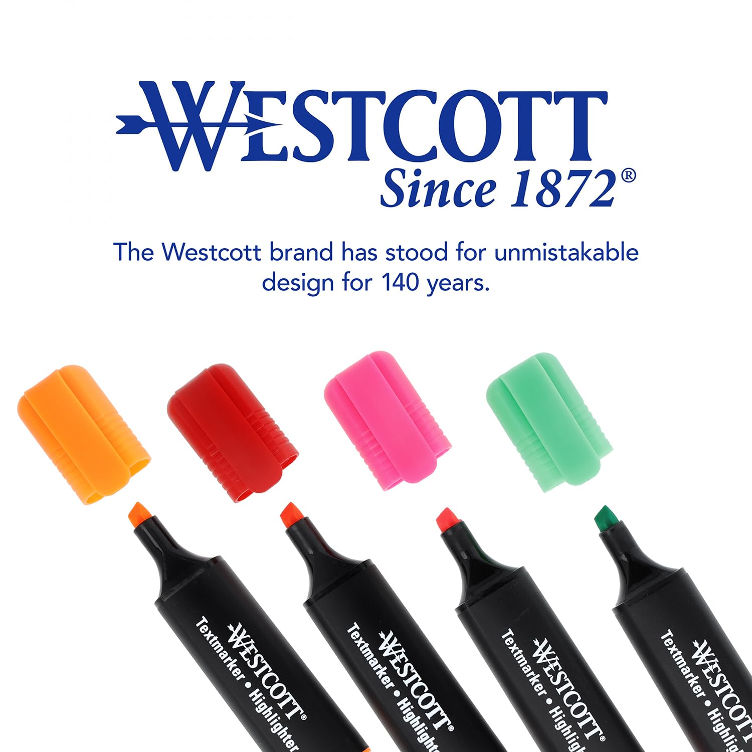 Westcott Highlighter Desk Set - 20 Pack Neon & Pastel Colors | Chisel Tip | Quick-Drying Ink 6