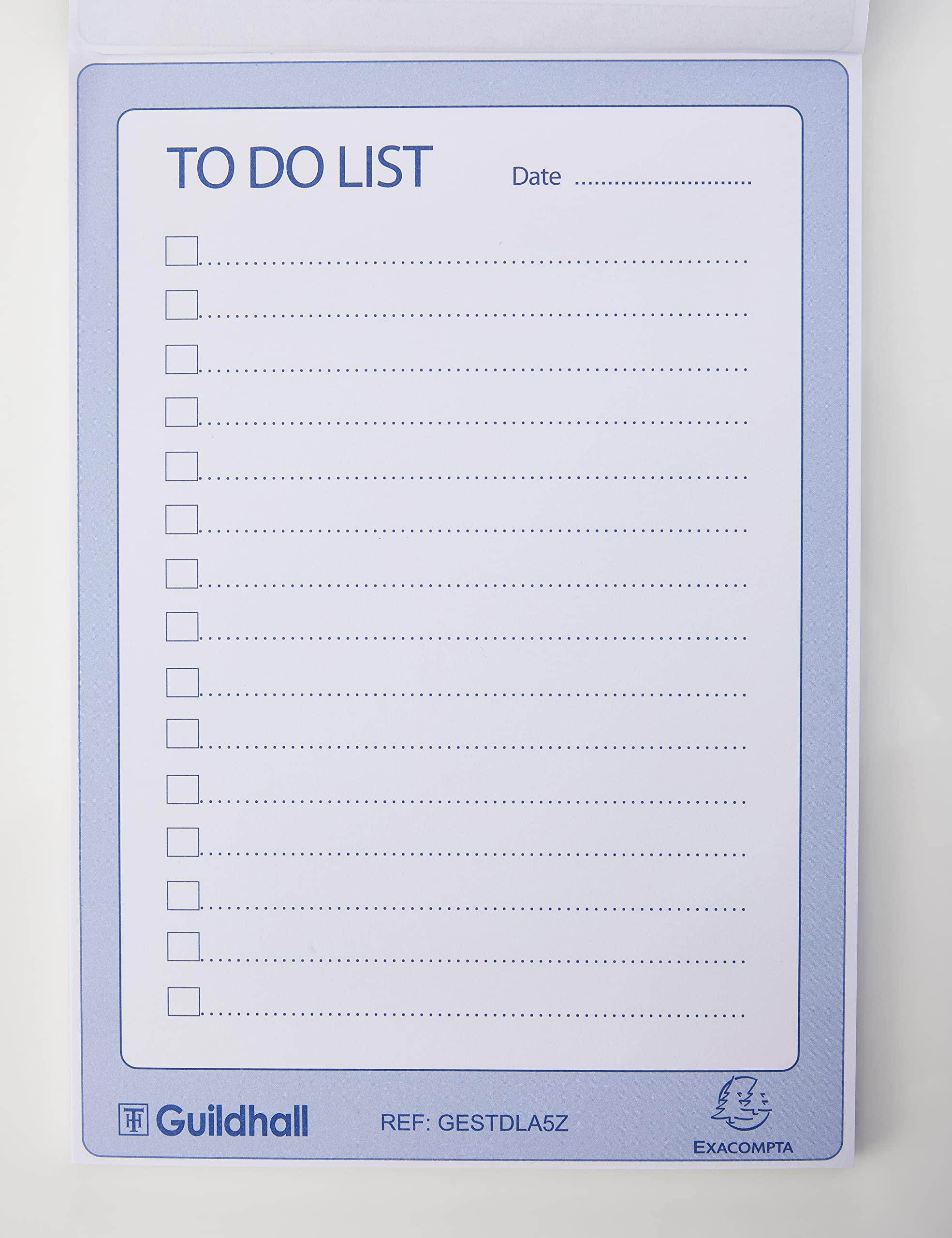 Exacompta Guildhall Essentials To Do List Pad | A5 Size | 60 Sheets | Head Glue Bound 3