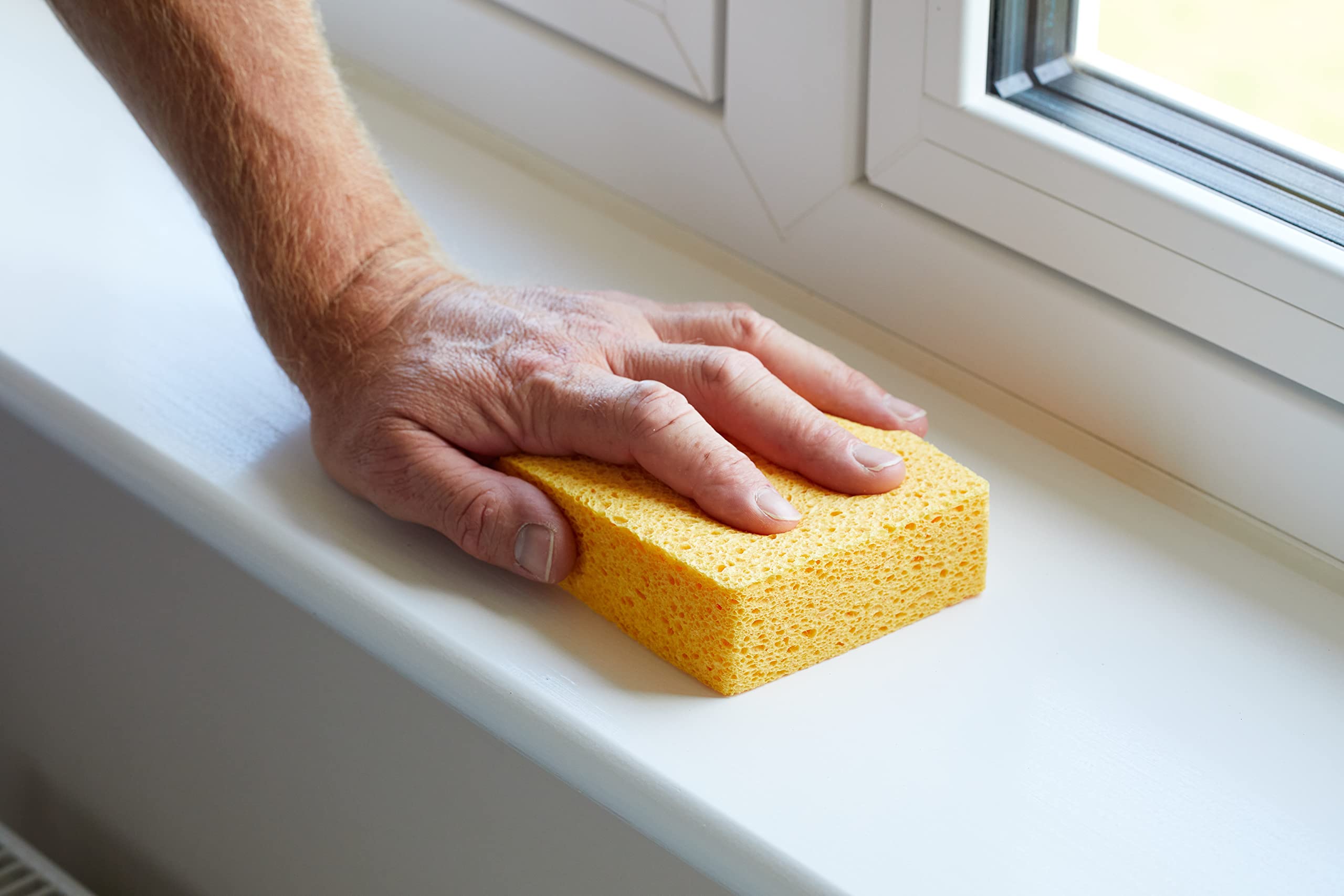 ProDec Super Absorbent Cellulose Sponge - Holds 20x Its Weight in Water | 150 x 115 x 40mm | Yellow 7