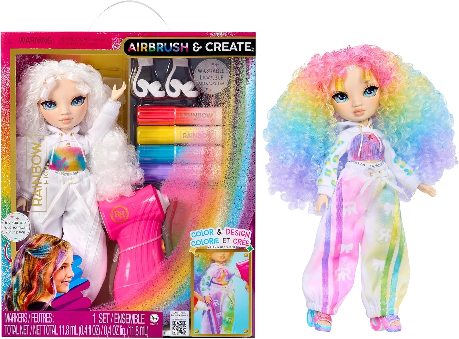 Rainbow High Air Brush & Create DIY Fashion Doll with Airbrush Kit 1