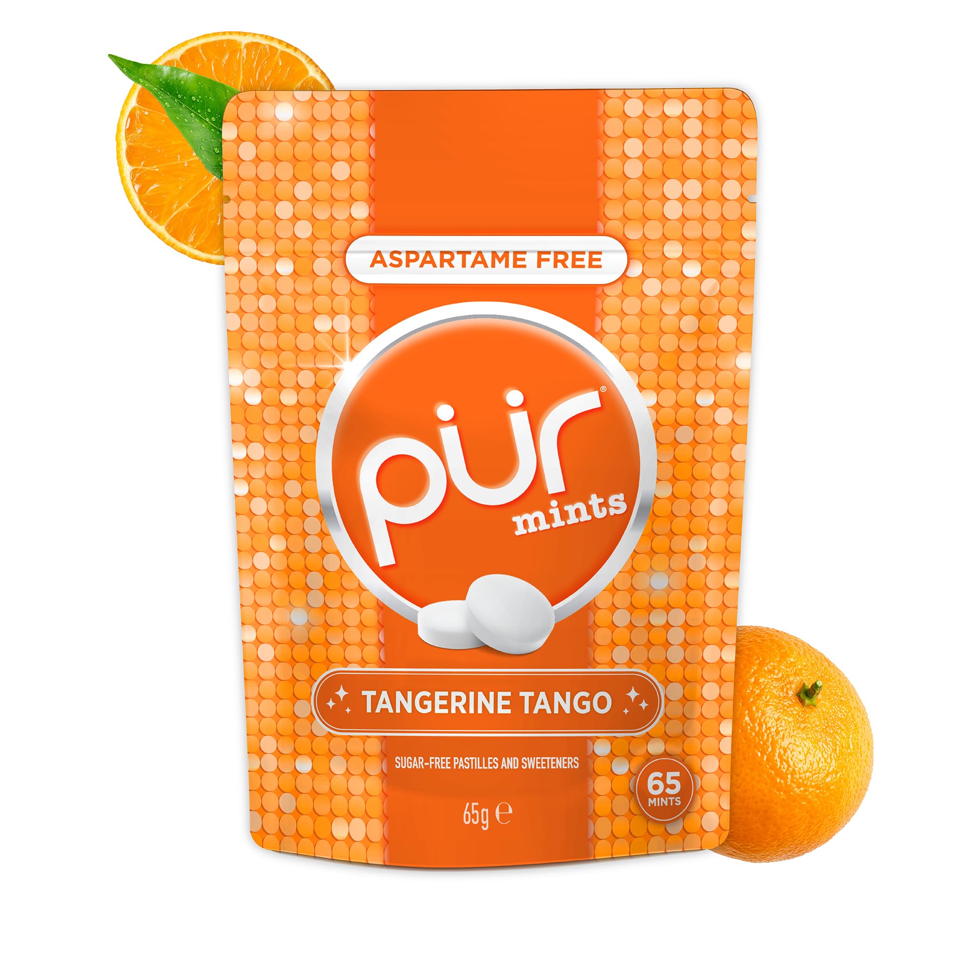 PUR Mints Tangerine Tango - Sugar Free, Aspartame Free, Xylitol Sweetened | 65 Count 1