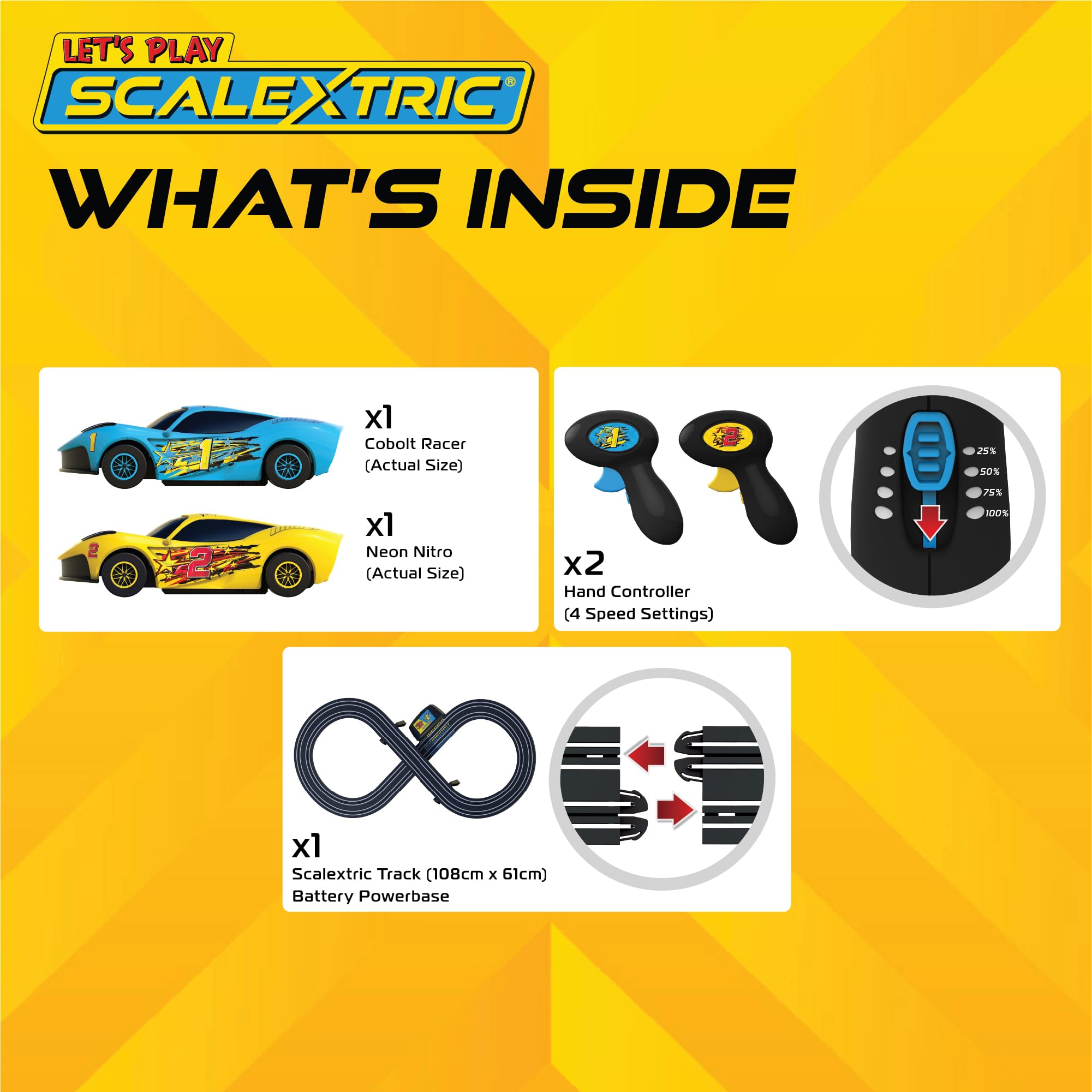 Scalextric Let's Play! G1188M Racing Track Set - Ages 3+ | Battery Powered | 2 Cars Included 6