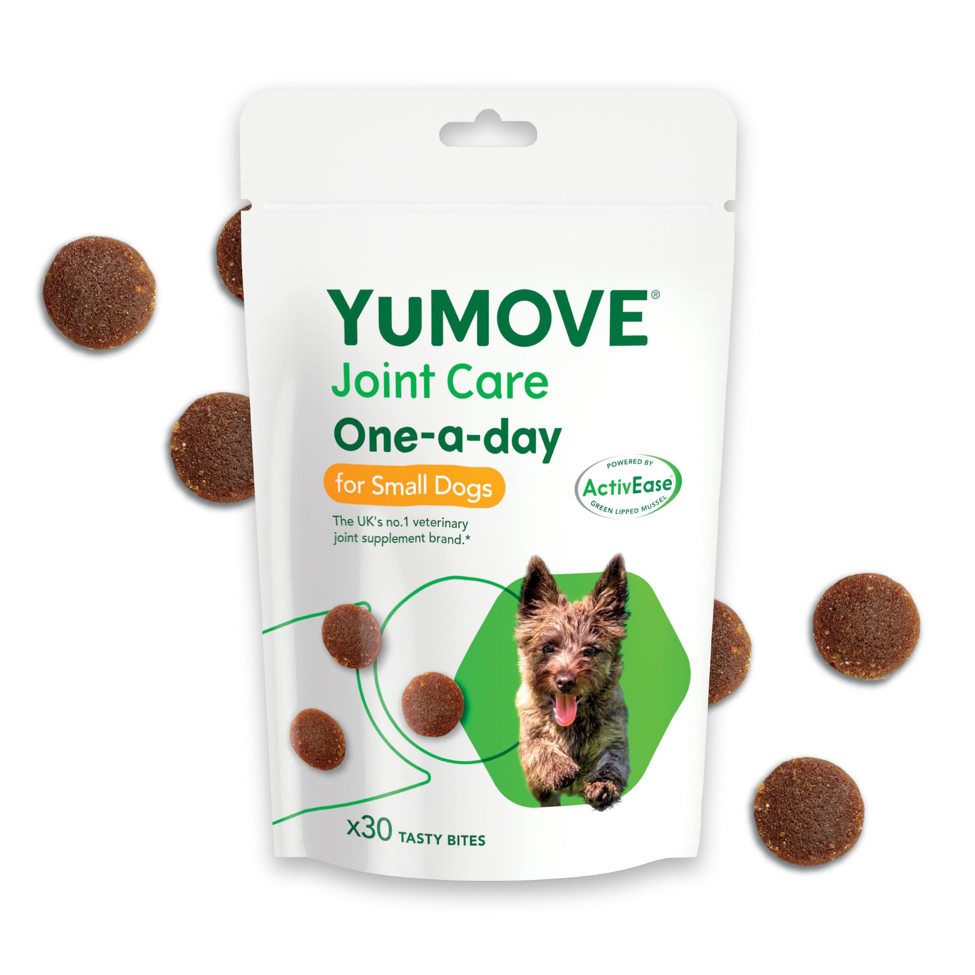 YuMOVE ONE-A-DAY Joint Supplement for Small Dogs - 30 Count, Triple Action Support