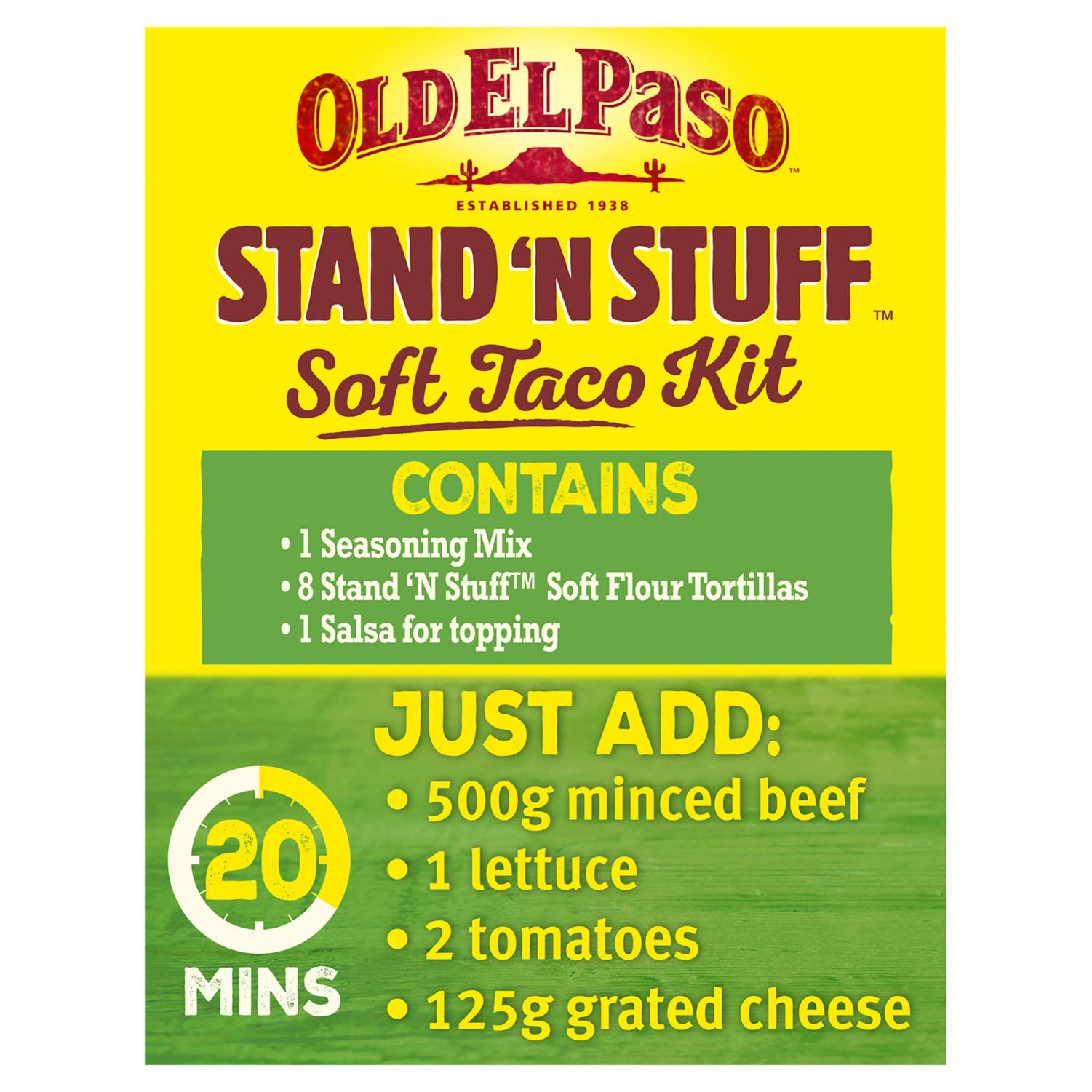 Old El Paso Stand 'N' Stuff Smoky BBQ Soft Taco Kit 345g (Pack of 4) 10