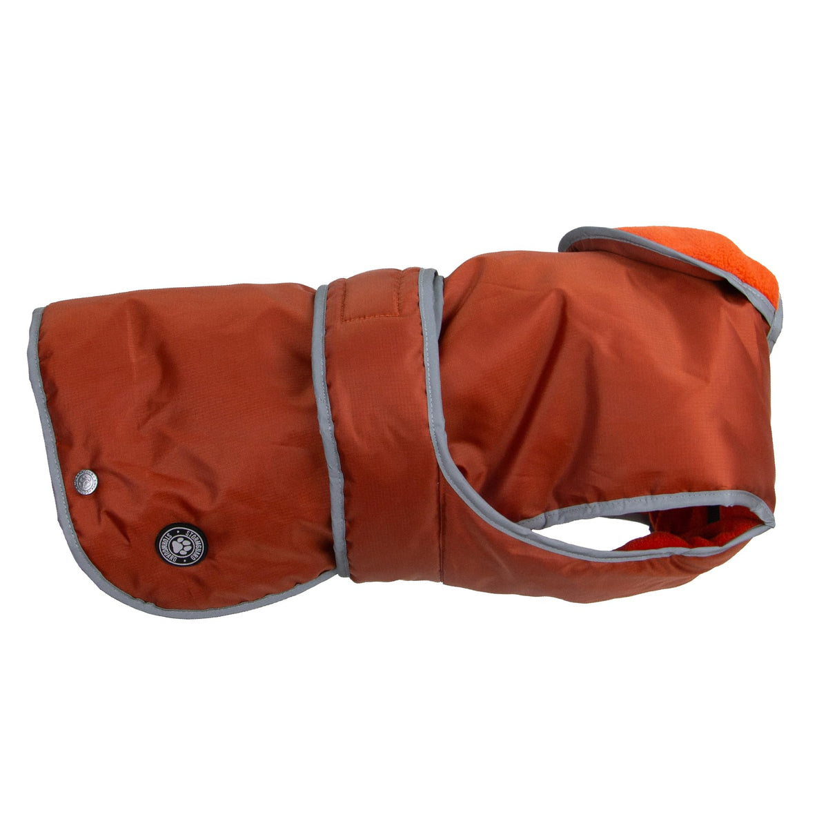 Ancol Stormguard Dog Coat - Waterproof Fleece Jacket, Small/Medium, Terracotta