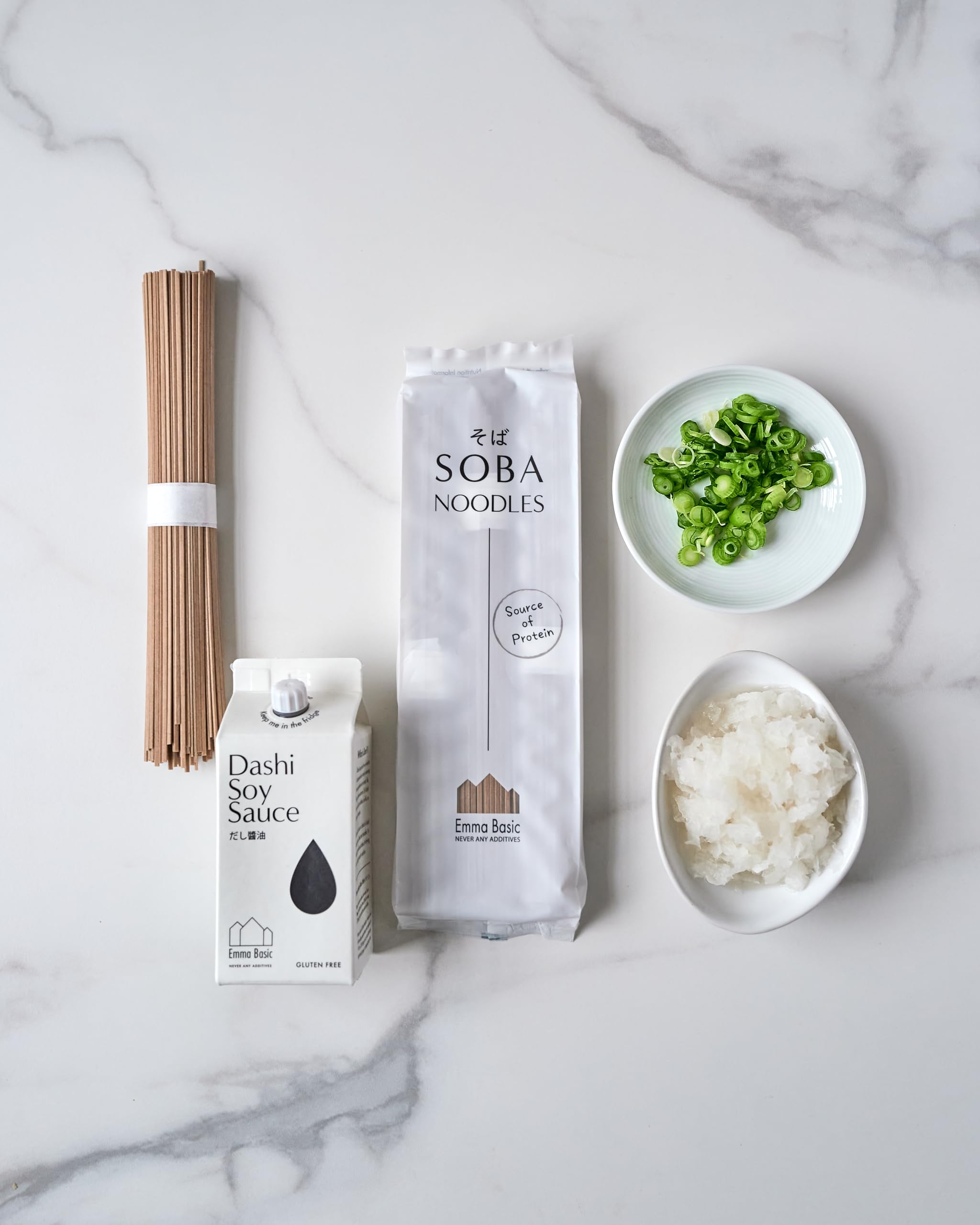 Emma Basic Soba Noodles - Source of Protein | Quick Cooking | 250g Pack 4