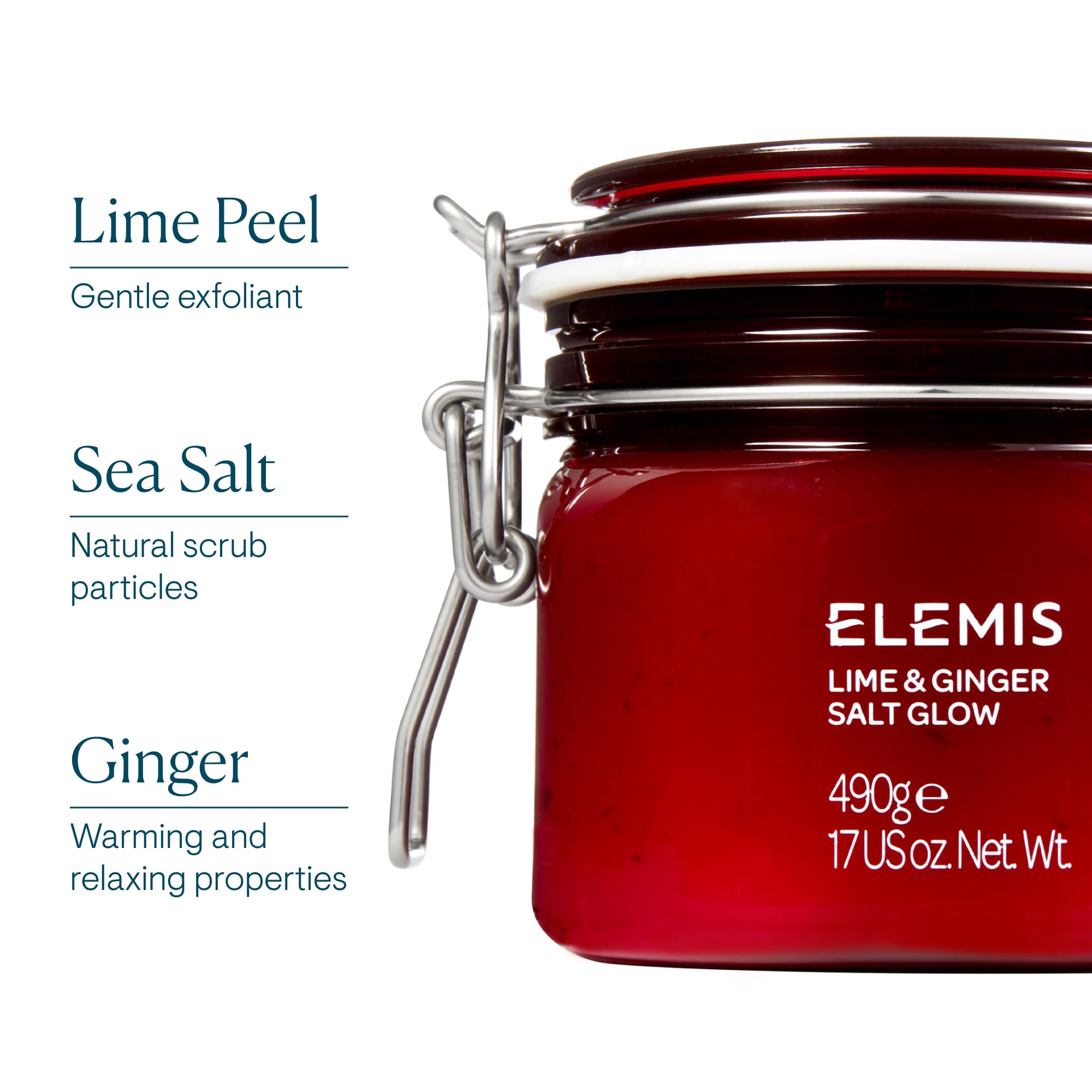 Elemis Lime and Ginger Salt Glow - Invigorating Salt Body Scrub, 490 g 6