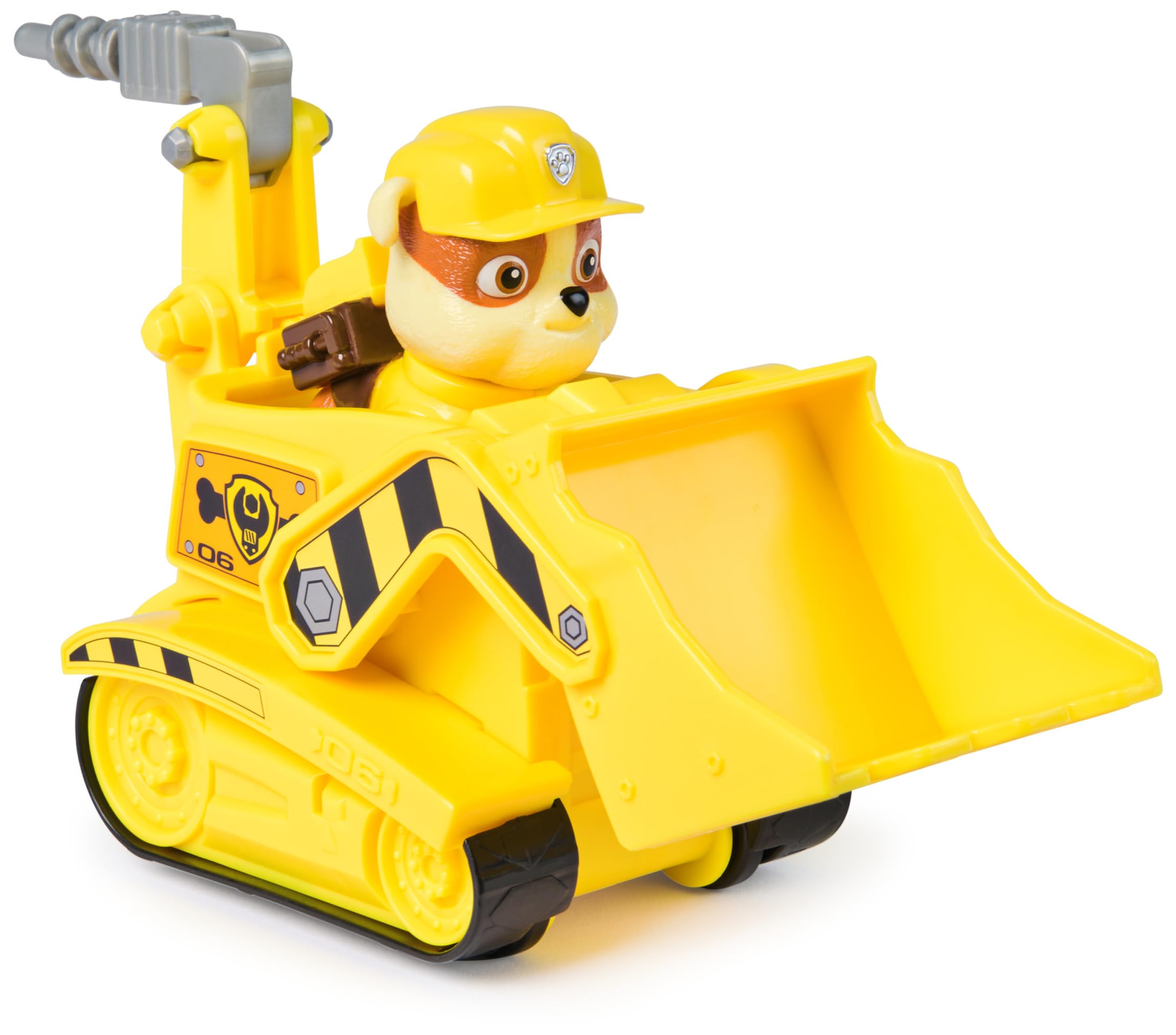 Paw Patrol Rubbles Bulldozer-Spielzeugfahrzeug mit Actionfigur zum Sammeln – ab 3 Jahren 4
