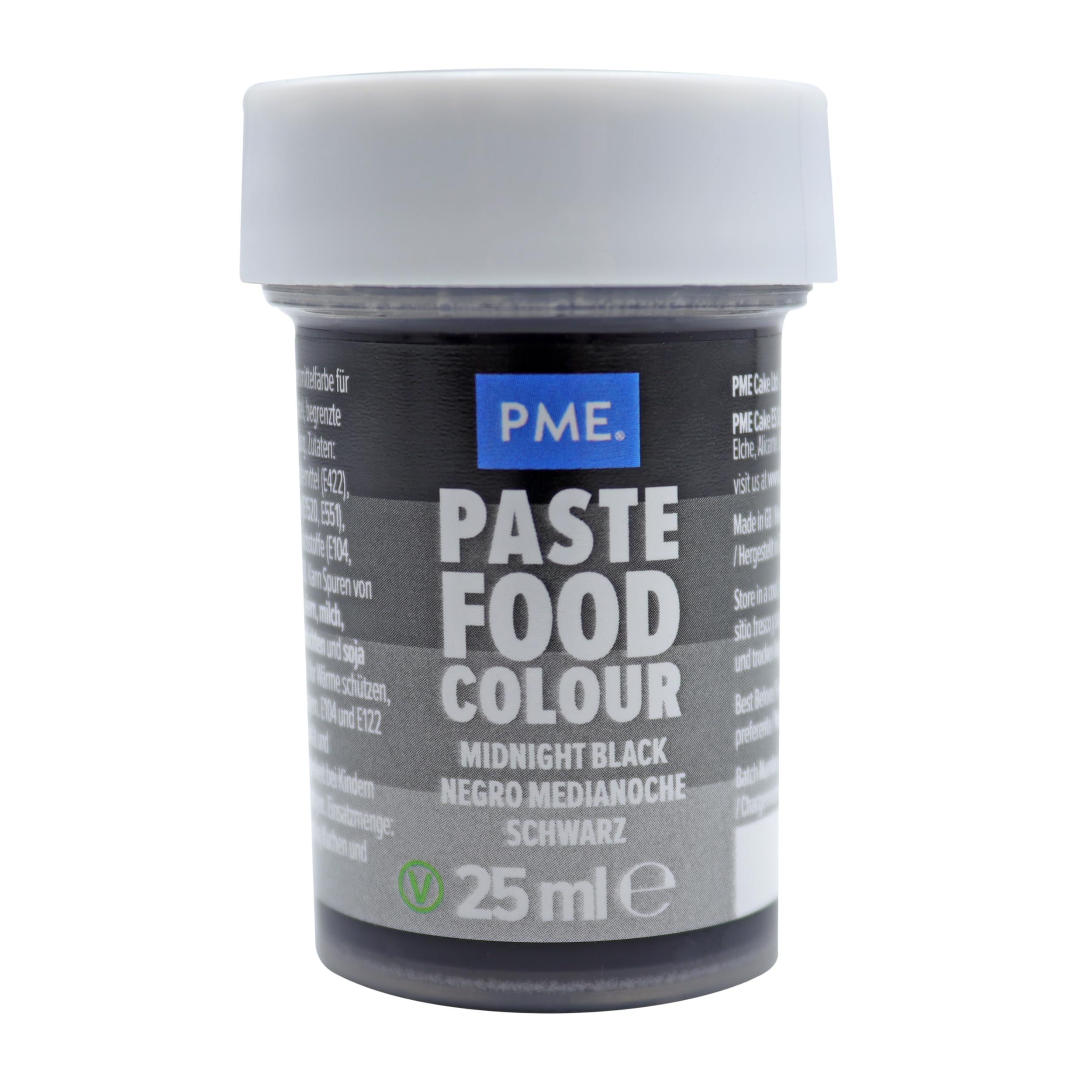 PME Paste Food Colouring - Concentrated Gel for Baking | Midnight Black | 25g