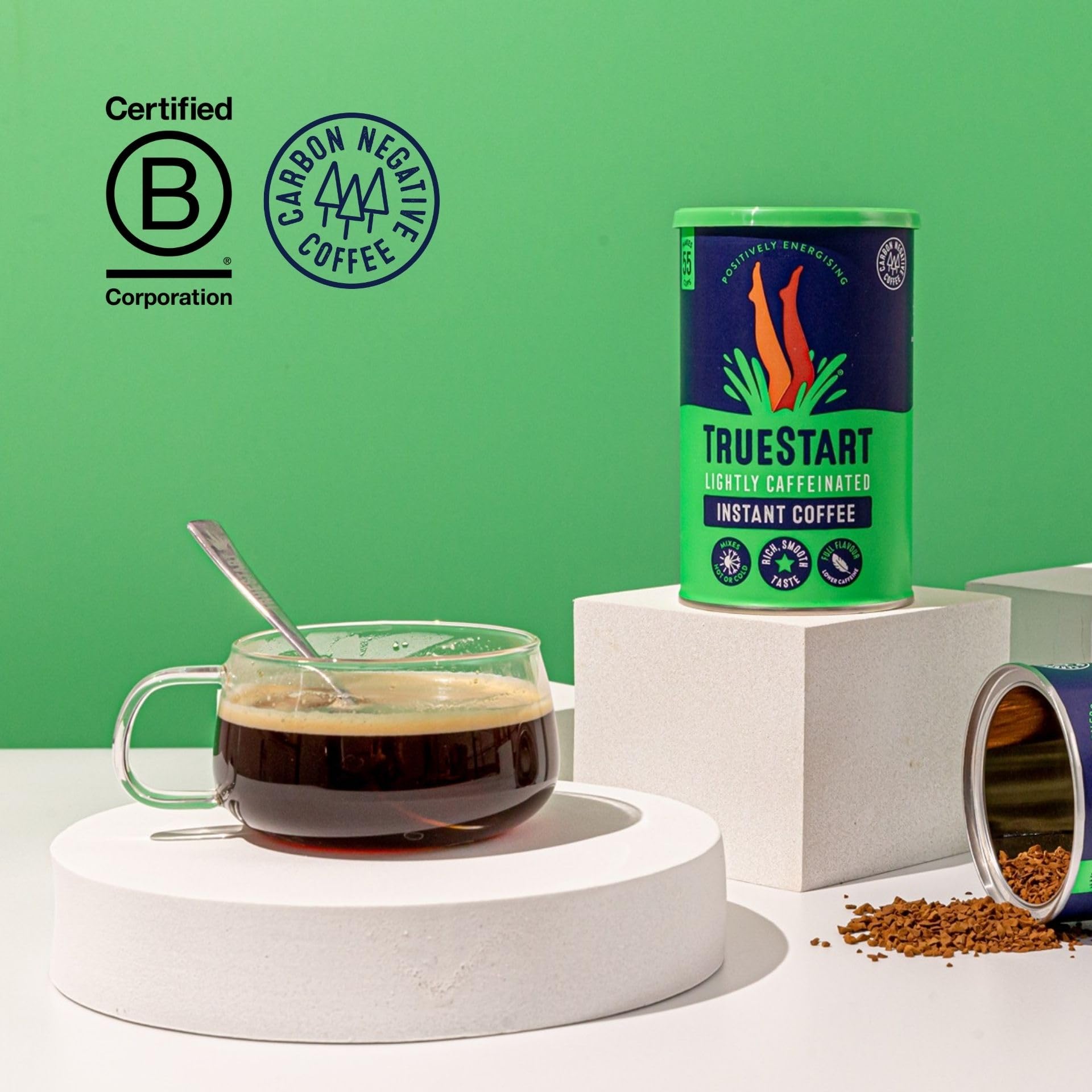 TrueStart – Instantkaffee in Barista-Qualität mit leichtem Koffeingehalt (100 g) 5