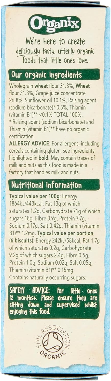 Organix Farm Animal Organic Toddler Snack Biscuits 12+ Months 100g (Pack of 5) 2