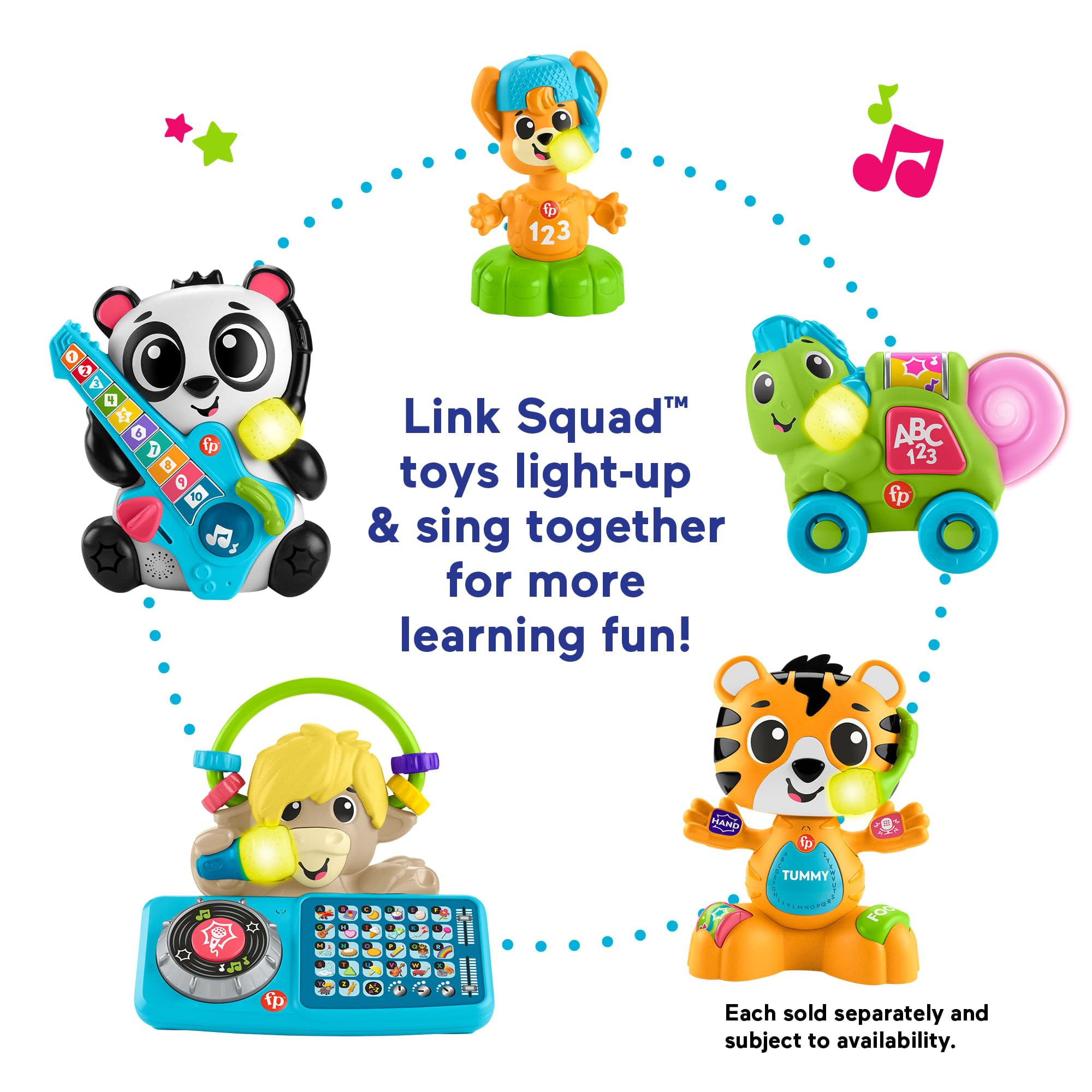 Fisher-Price Link Squad Bop & Groove Tiger - Music, Lights & Learning Toy for 9+ Months 5