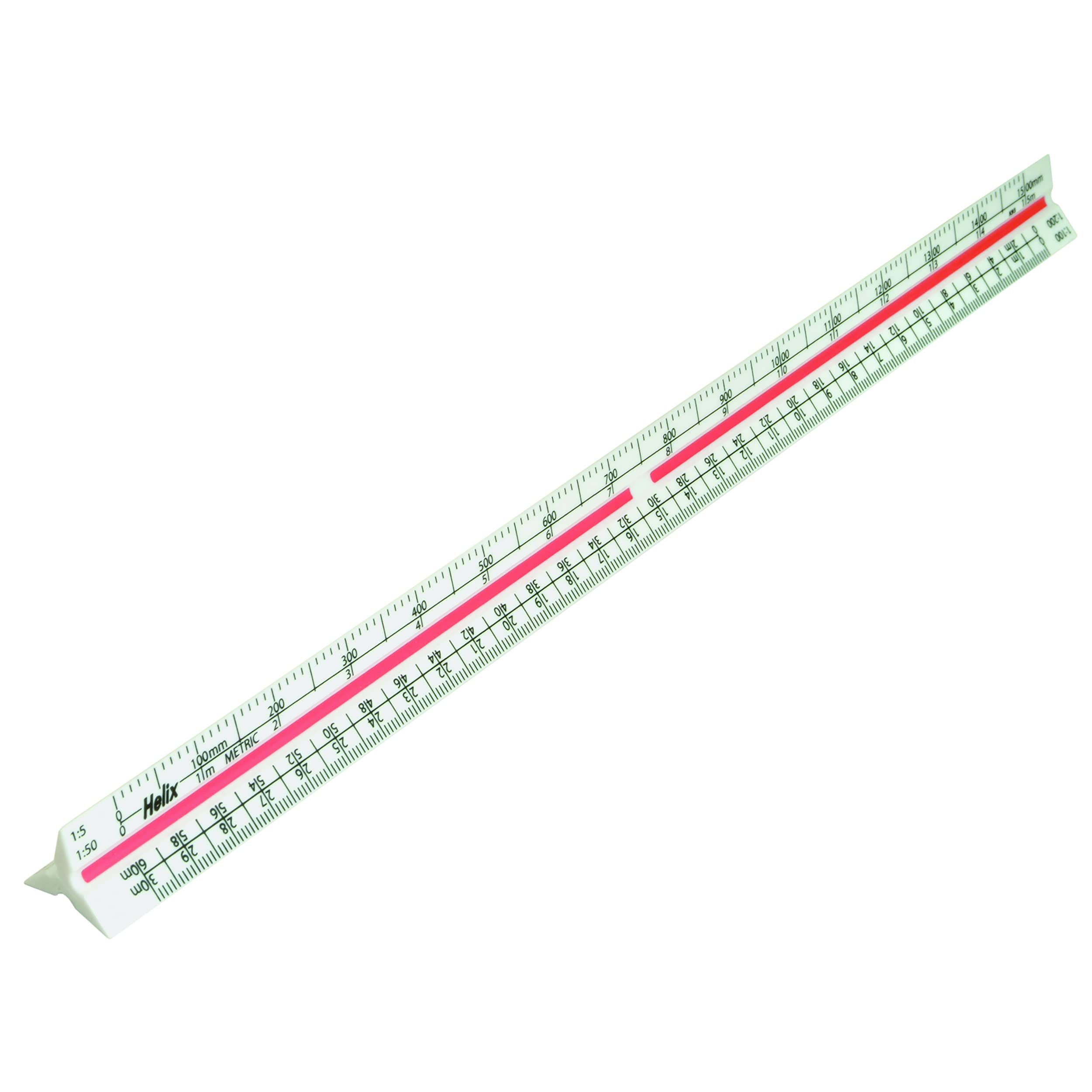 Helix 300mm Metric Triangular Scale Ruler - Plastic, 12 Scales | K93070 1