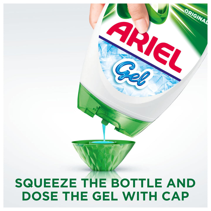 Ariel Original Washing Liquid Laundry Detergent Gel, 38 Washes, Brrrilliant Stain Removal