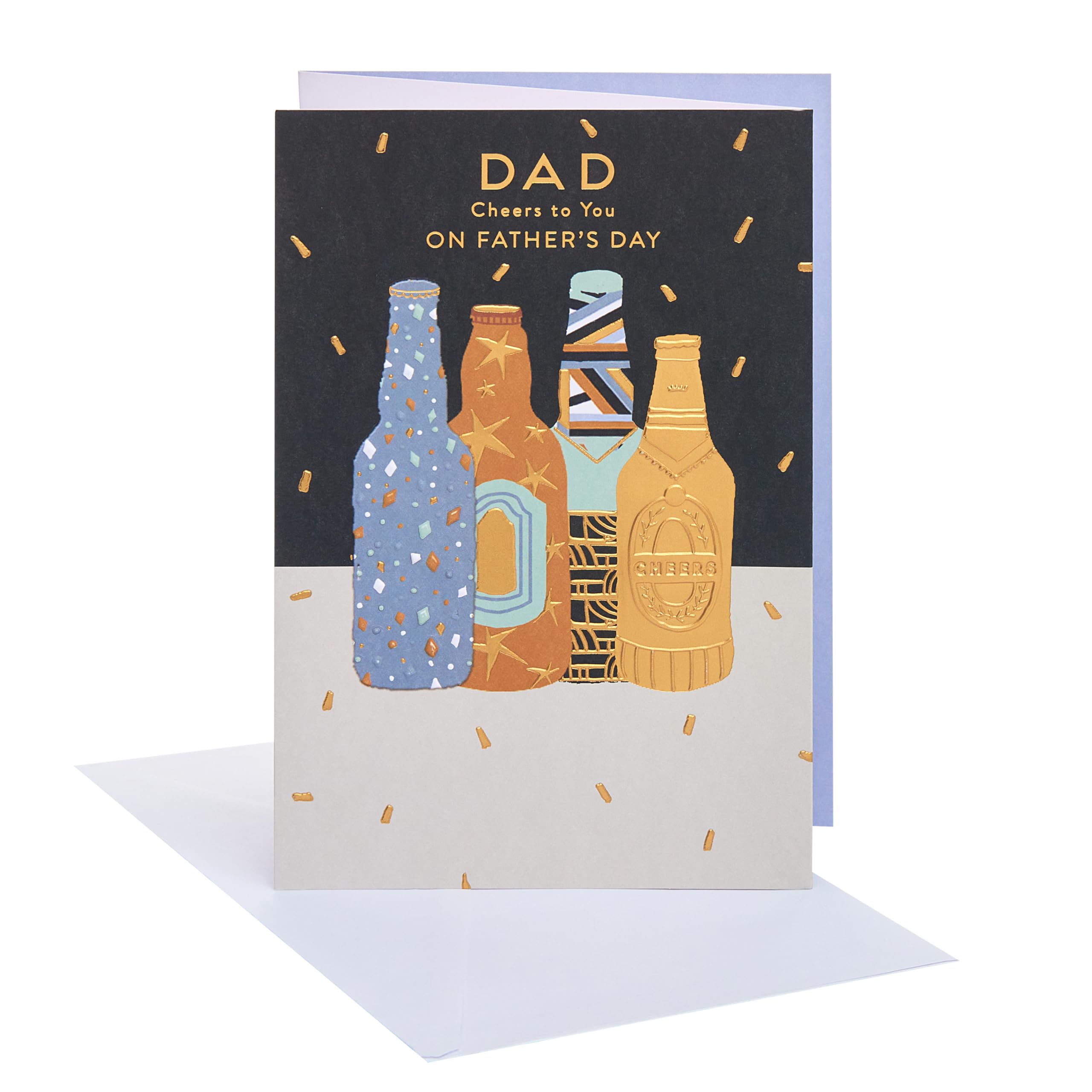 UK Greetings Father's Day Card for Dad, Grandad, Husband | Bottle Design | 14.9 x 22.9 cm