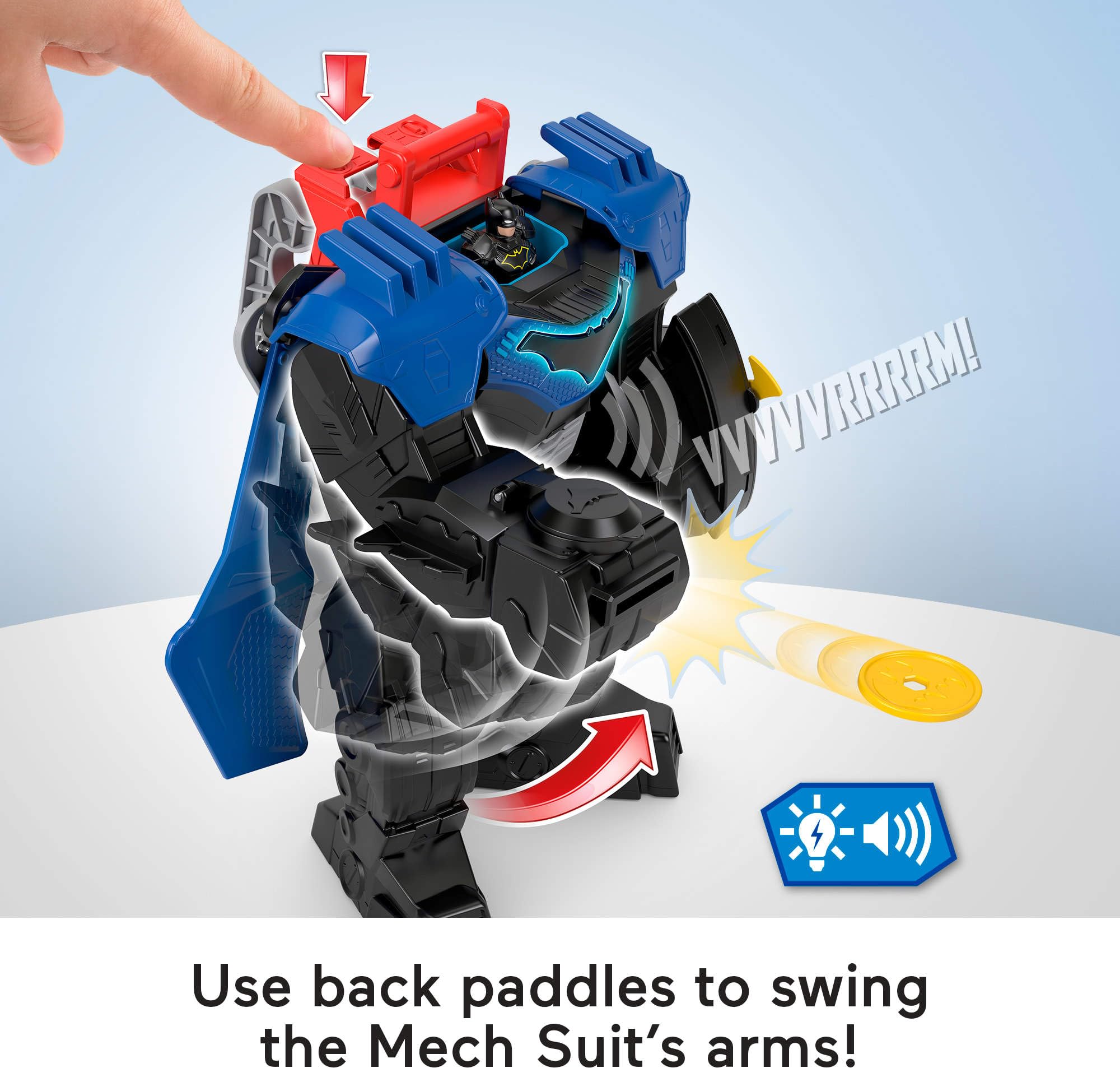 Fisher-Price Imaginext DC Super Friends Batman Flight Mech with Lights & Sounds - Action Figure Playset for Kids 3+ 12