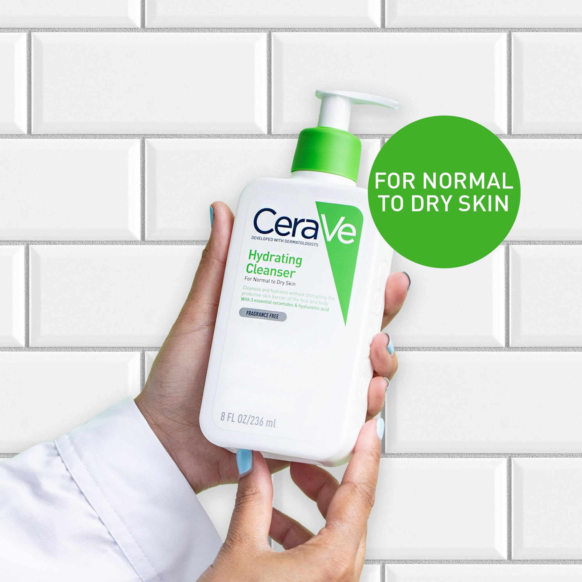 CeraVe Hydrating Cleanser for Face & Body with 3 Essential Ceramides & Hyaluronic Acid (270.99 g) 3