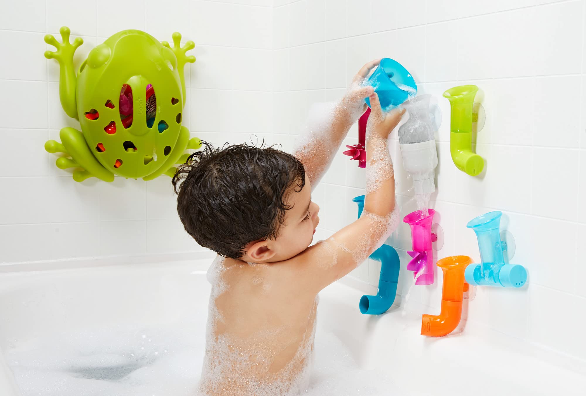 Boon Pipes Bath Toy - 5 Multicoloured Water Pipes | Ages 9 Months to 4 Years 7