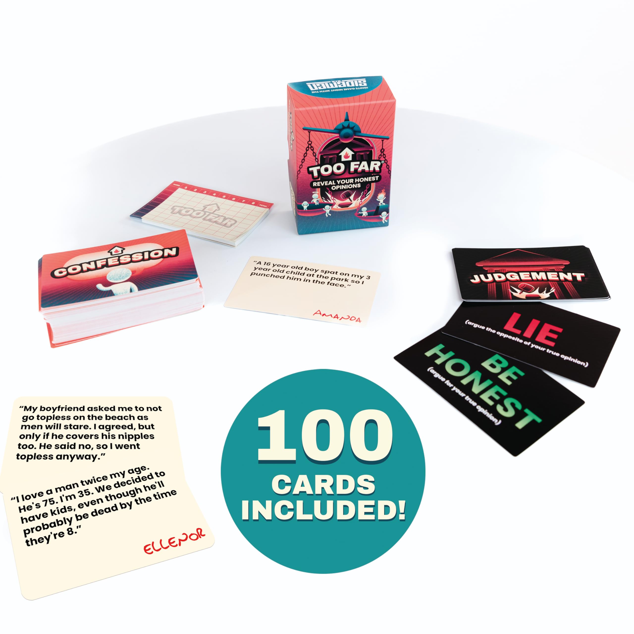 The Sidemen TOO FAR Card Game - Morally Outrageous Party Game 2