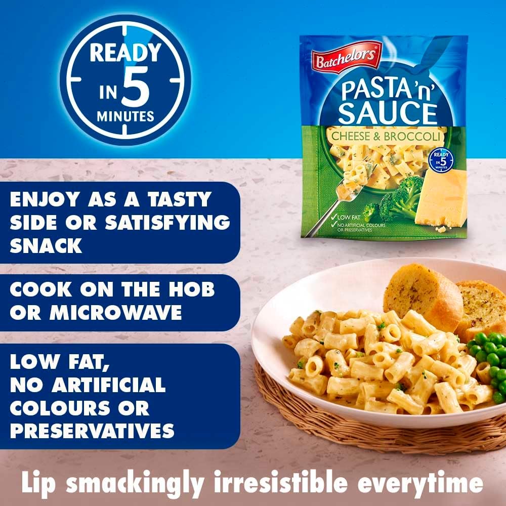 Batchelors Pasta 'n' Sauce Cheese & Broccoli Ready Meal, 99g Packet (7 Count) 6