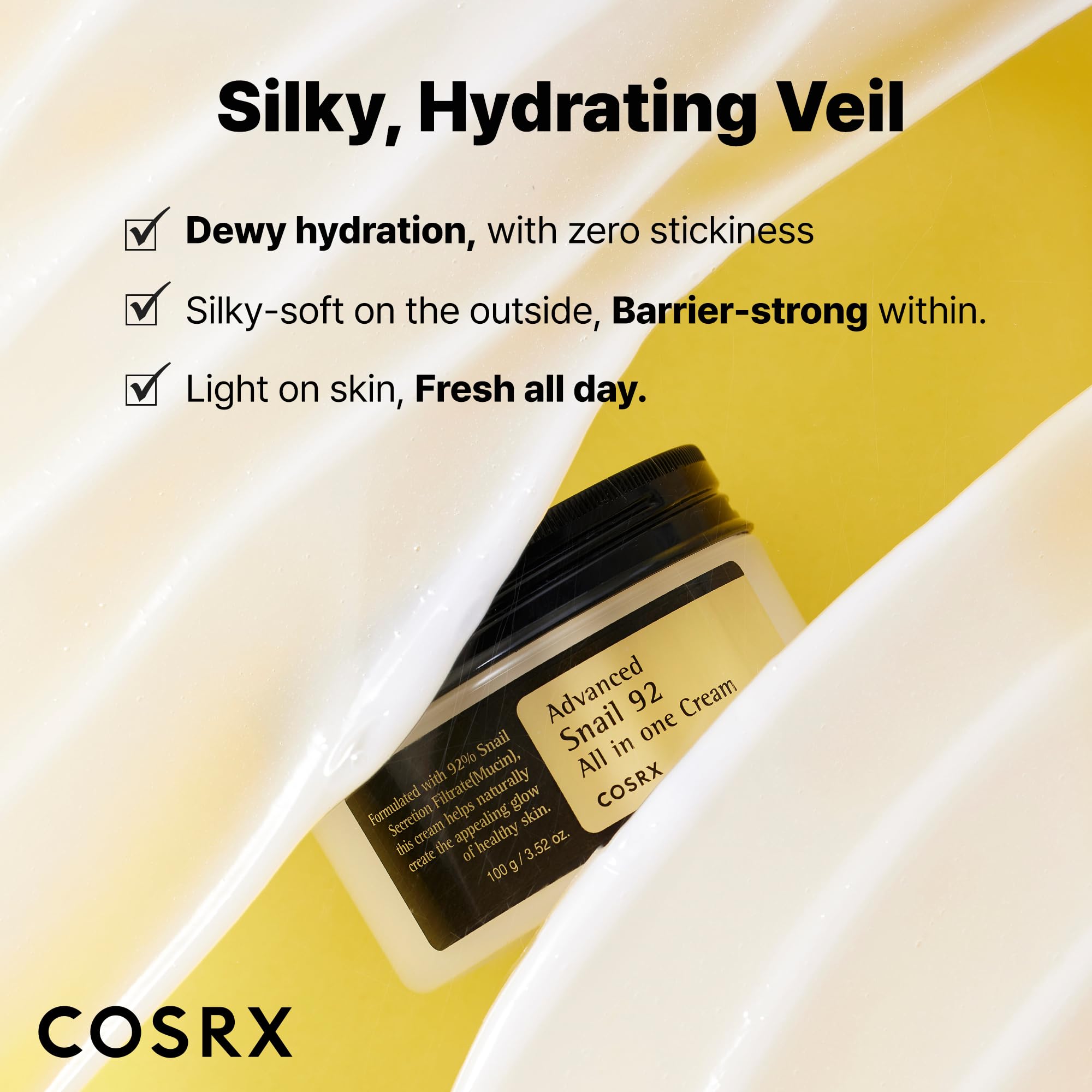 COSRX Advanced Snail 92 All In One Cream - Hydrating & Repairing Facial Moisturiser | 100g 5