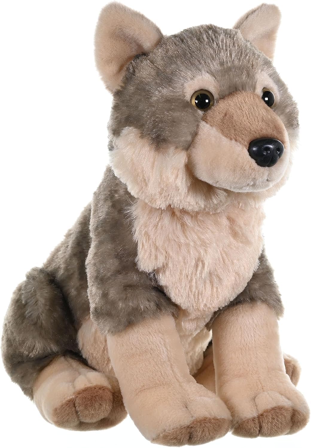 WILD REPUBLIC Wolf Cub Stuffed Animal - 30 cm Grey Plush Toy for Kids | Washable | Realistic Features 1