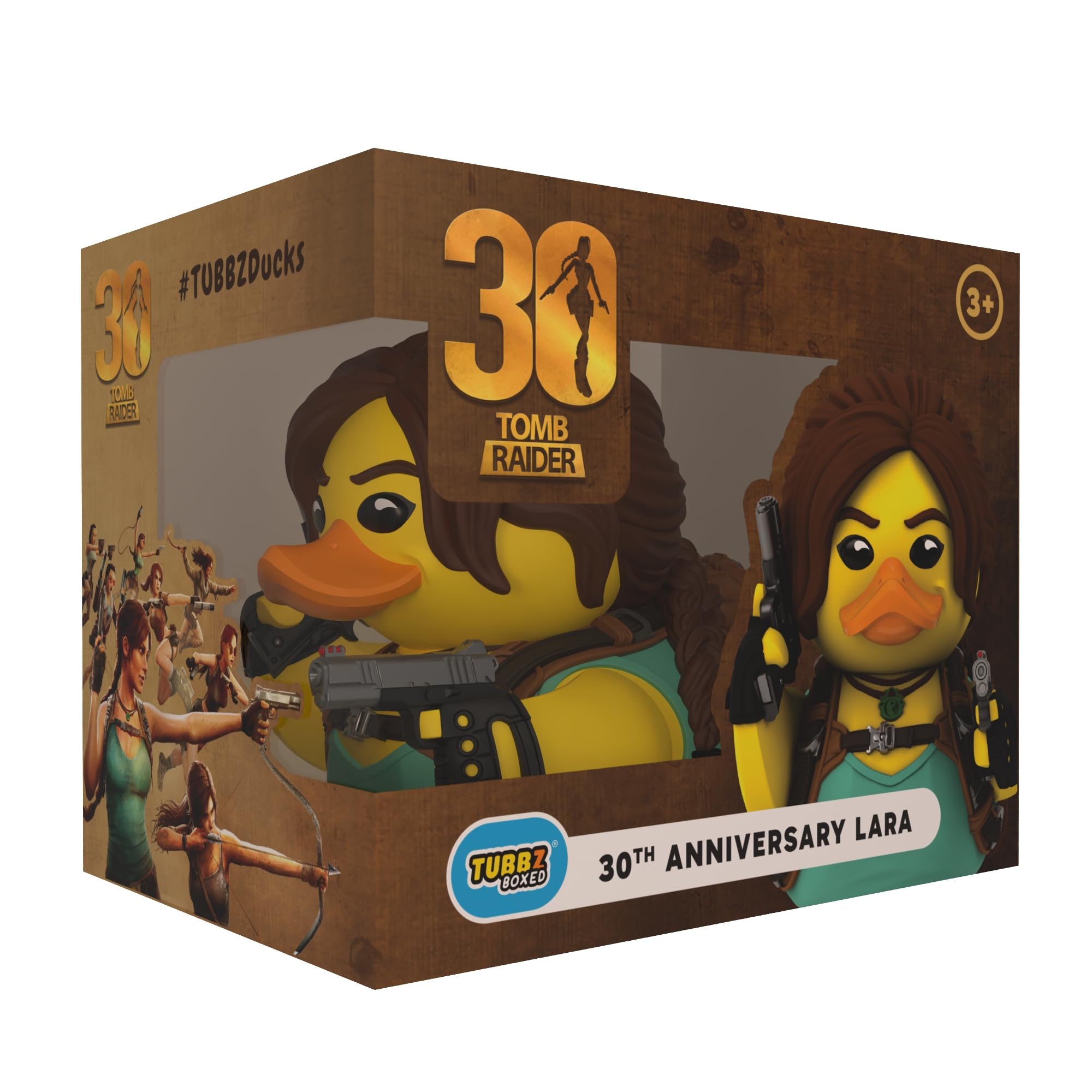 TUBBZ Tomb Raider 30th Anniversary Lara Croft Cosplaying Rubber Duck Figure | 9cm Tall