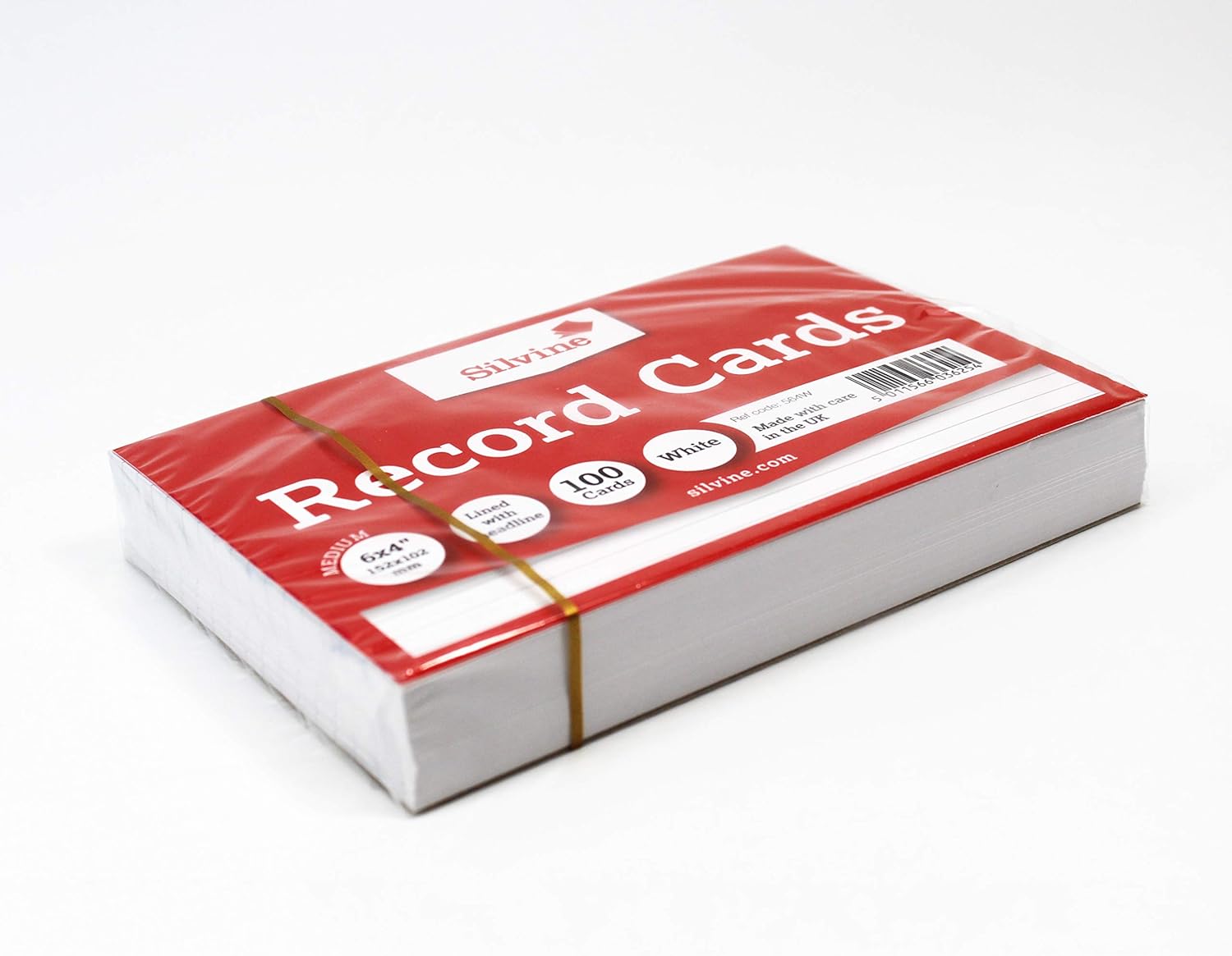 Silvine A6 White Record Cards - Lined with Headline, 100 Cards Per Pack (Size 6x4") 4
