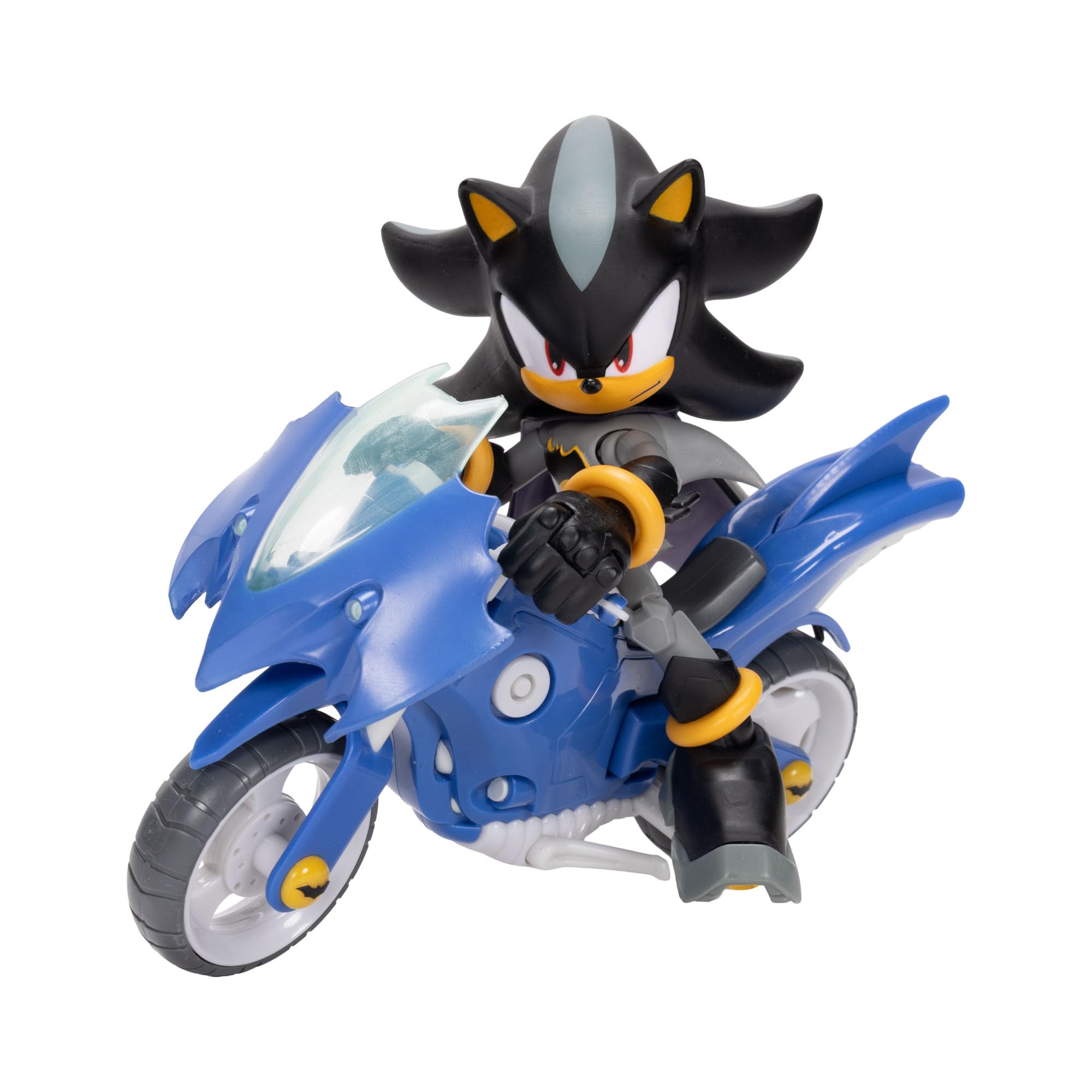 Sonic The Hedgehog Shadow as Batman & Batcycle Action Figure Set | 5-Inch Figure | 22 Points of Articulation