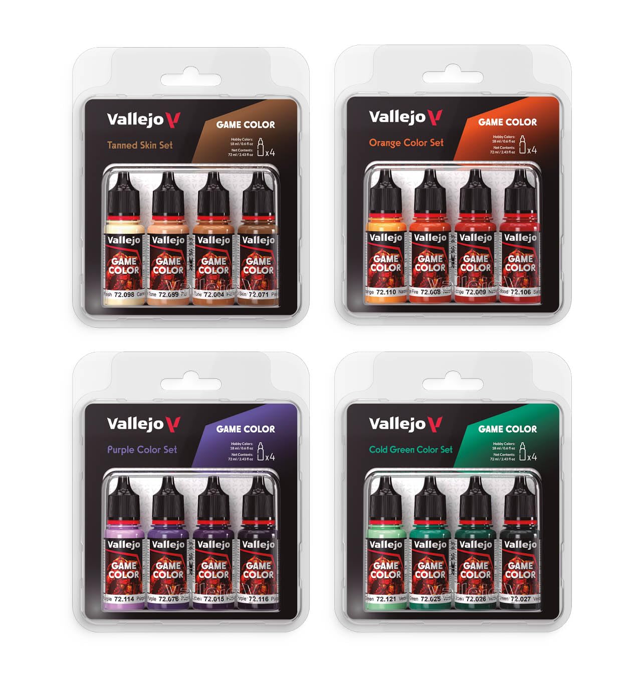 Vallejo Game Color Acrylic Paint Set - Purple Colors (4 x 18ml Bottles) 6