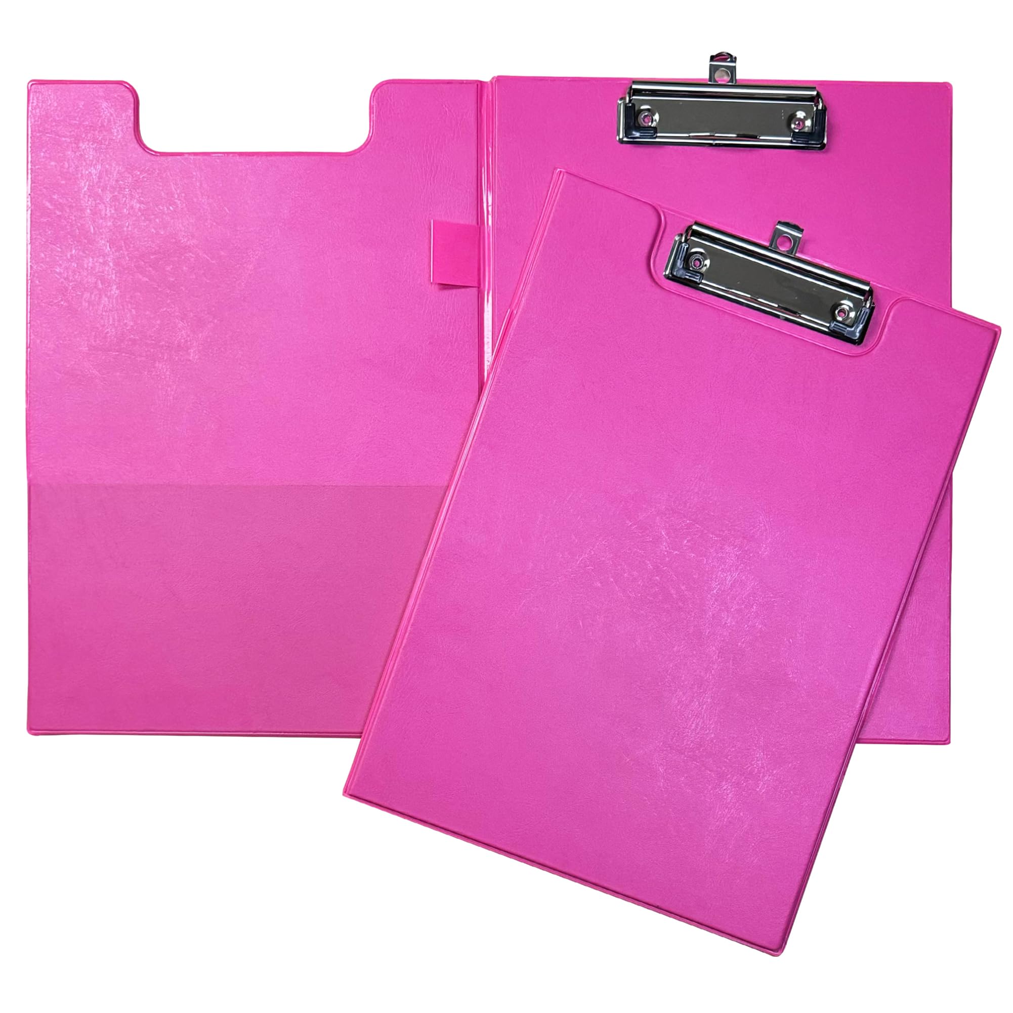 Janrax Pink Foldover Clipboard - A4 Size | 25 Sheet Capacity | PVC Cover