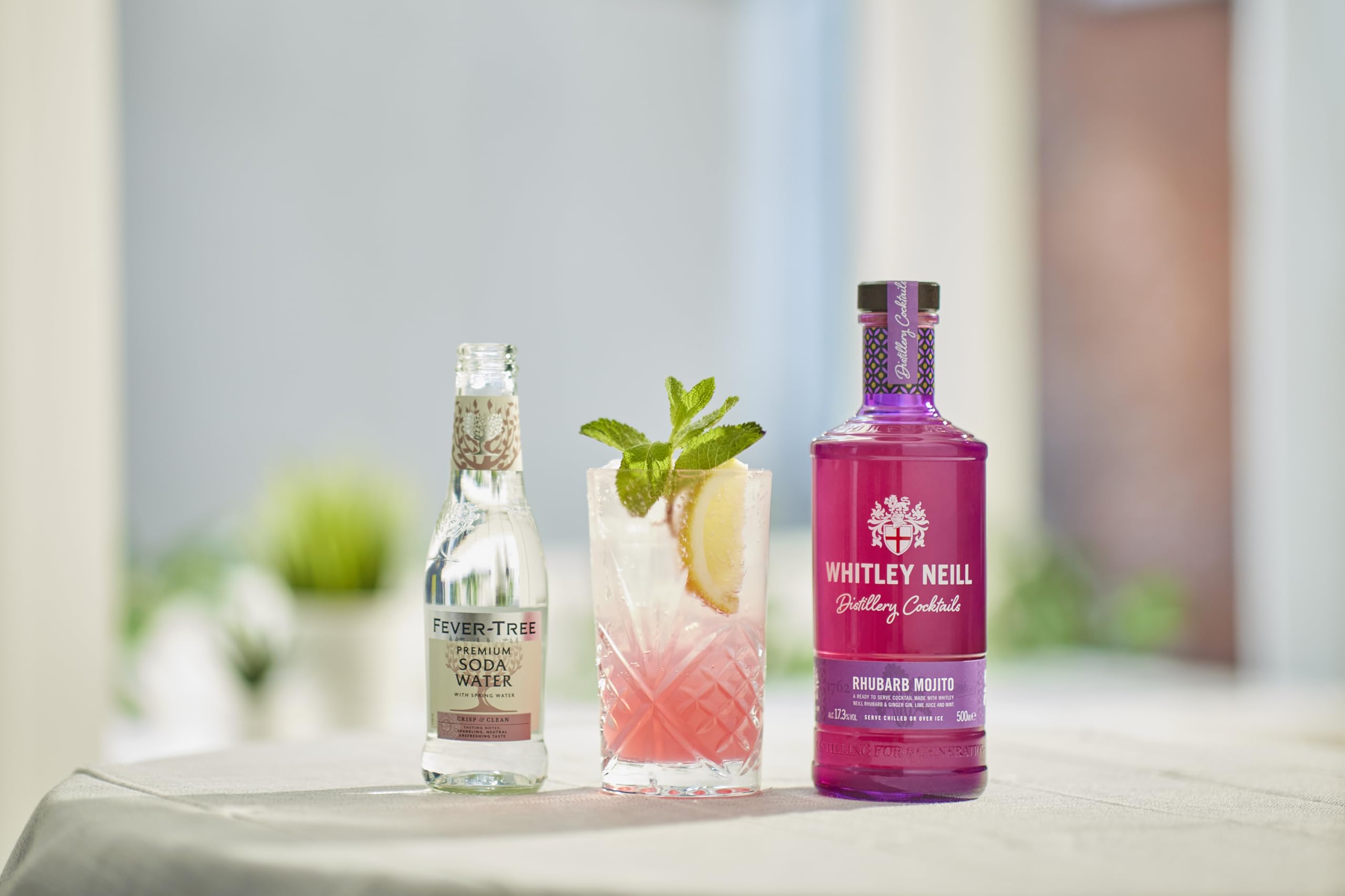 Whitley Neill Rhubarb Mojito Ready to Serve Cocktail | 50cl | 17.3% ABV