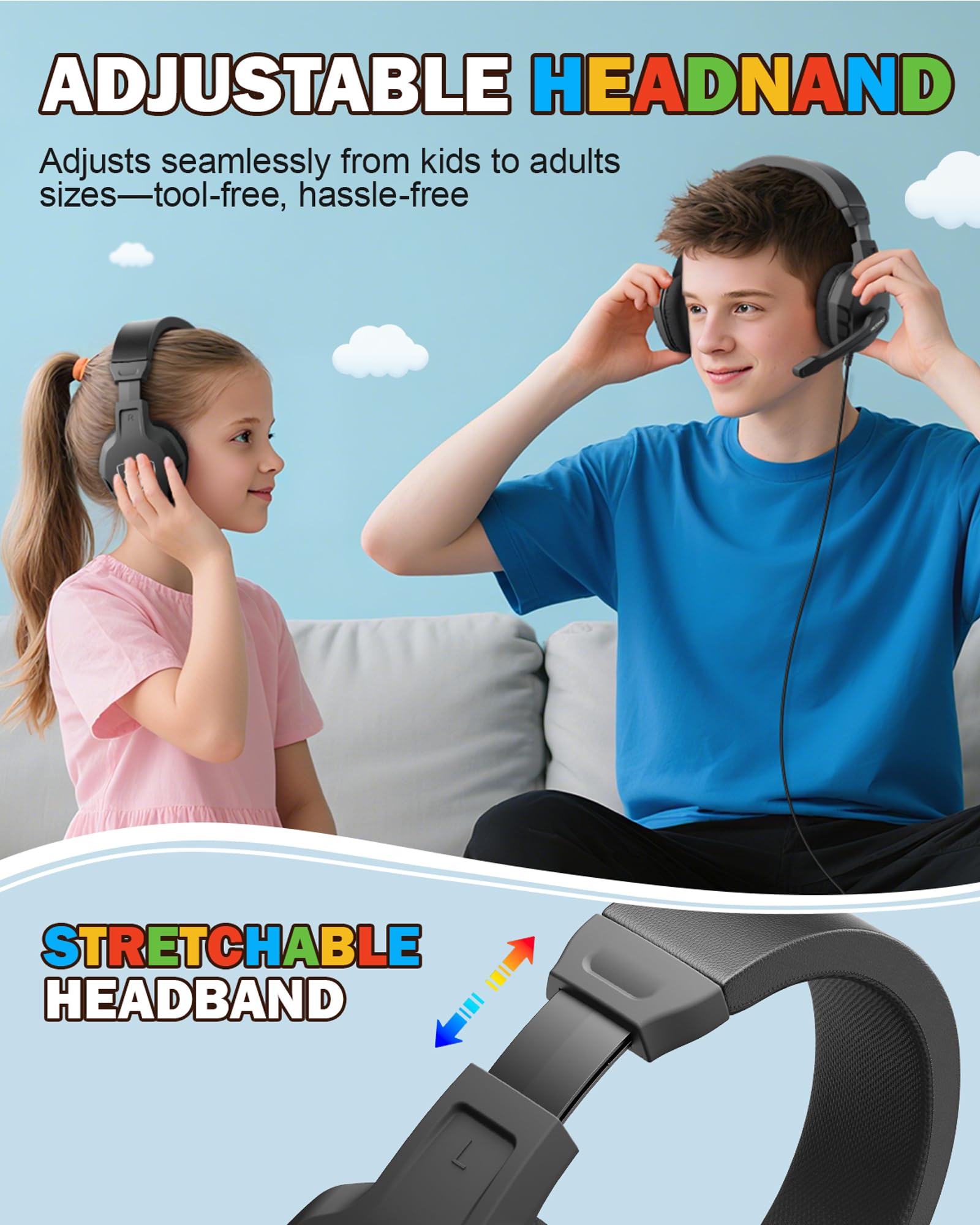 NUBWO U3 Gaming Headset - Universal Compatibility, Noise-Canceling Mic, 50mm Drivers | PC, PS5, Xbox 8