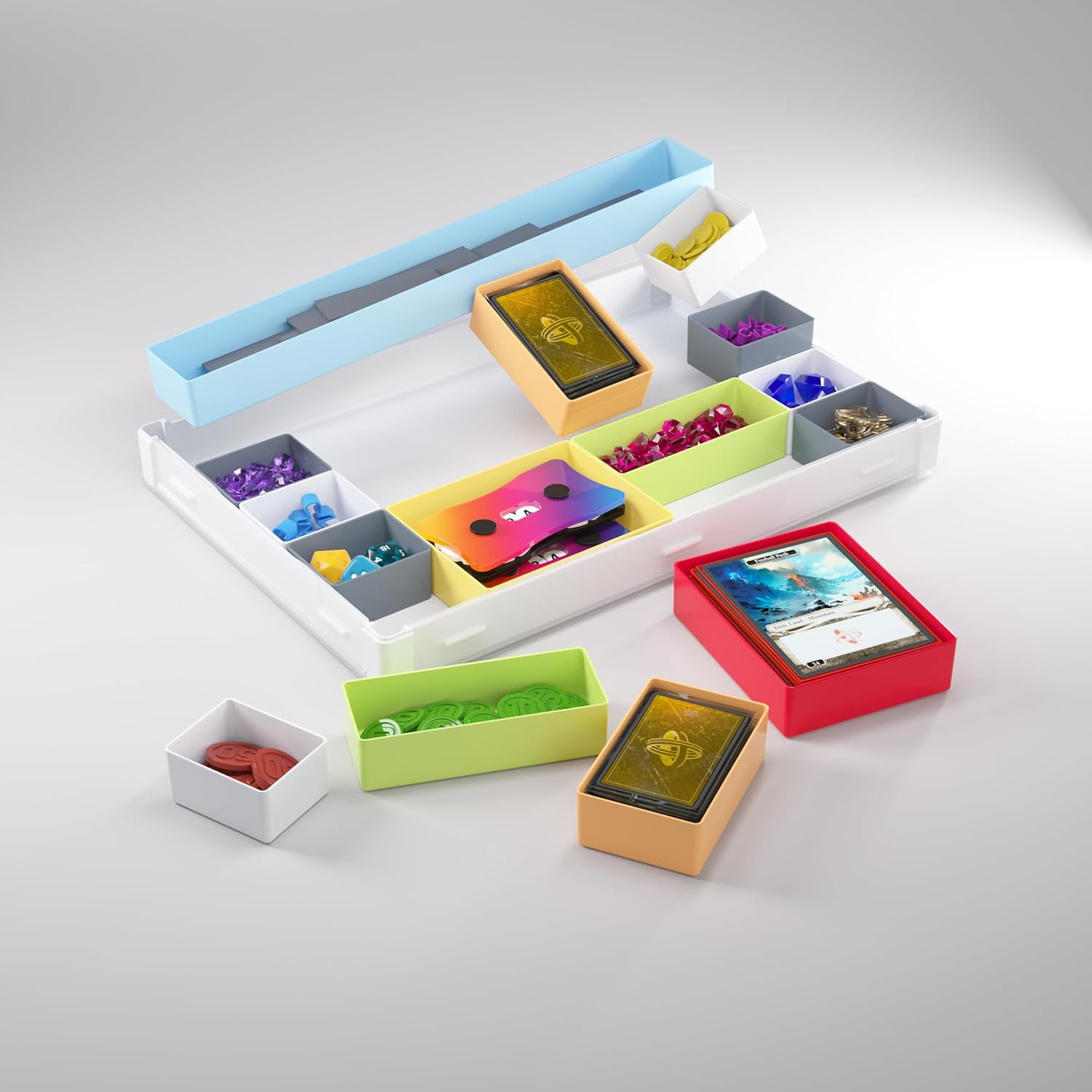 Gamegenic Token Silo XL Board Game Organizer - White and Multi-Coloured 6