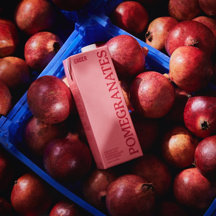 Eager Pomegranate Juice Drink - Naturally Sweetened Fruit Beverage, 29% Pomegranate from Concentrate