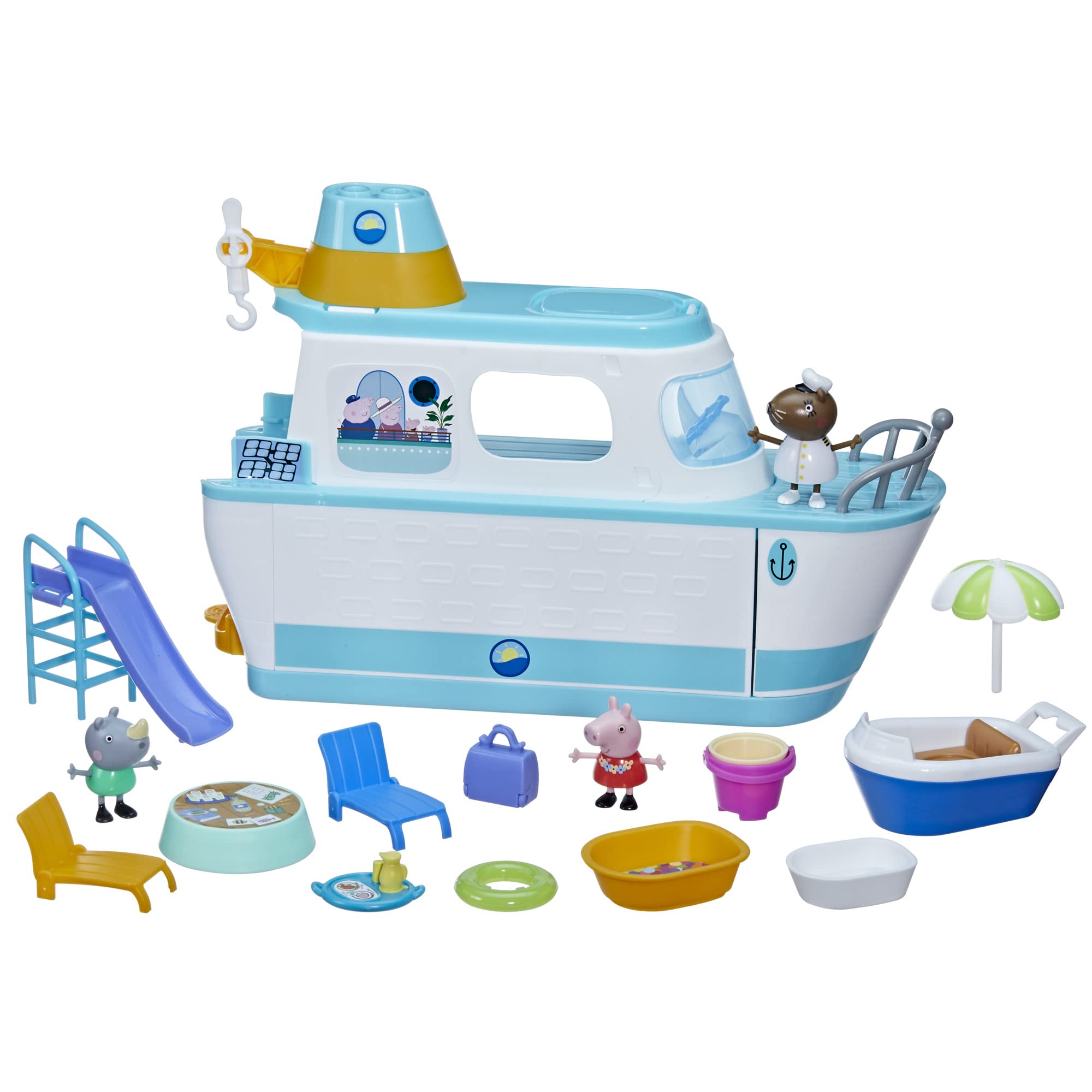 Peppa Pig Cruise Ship Playset - 17-Piece Multilevel Toy with Figures & Accessories for Ages 3+ 2