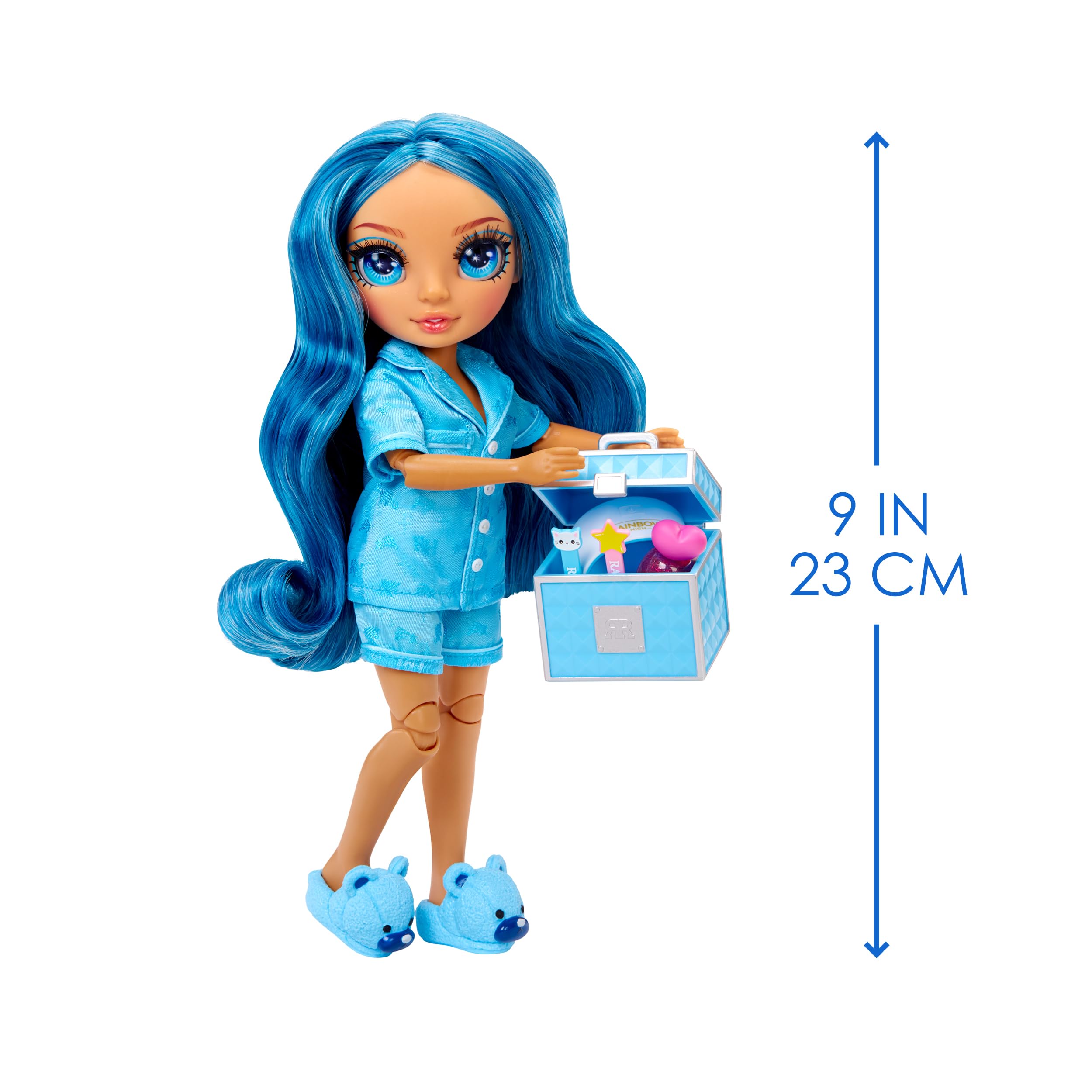 Rainbow High Junior High PJ Party - Skyler (Blue) - 22 cm Posable Doll with Nail Art Accessories - Ages 4-12 2