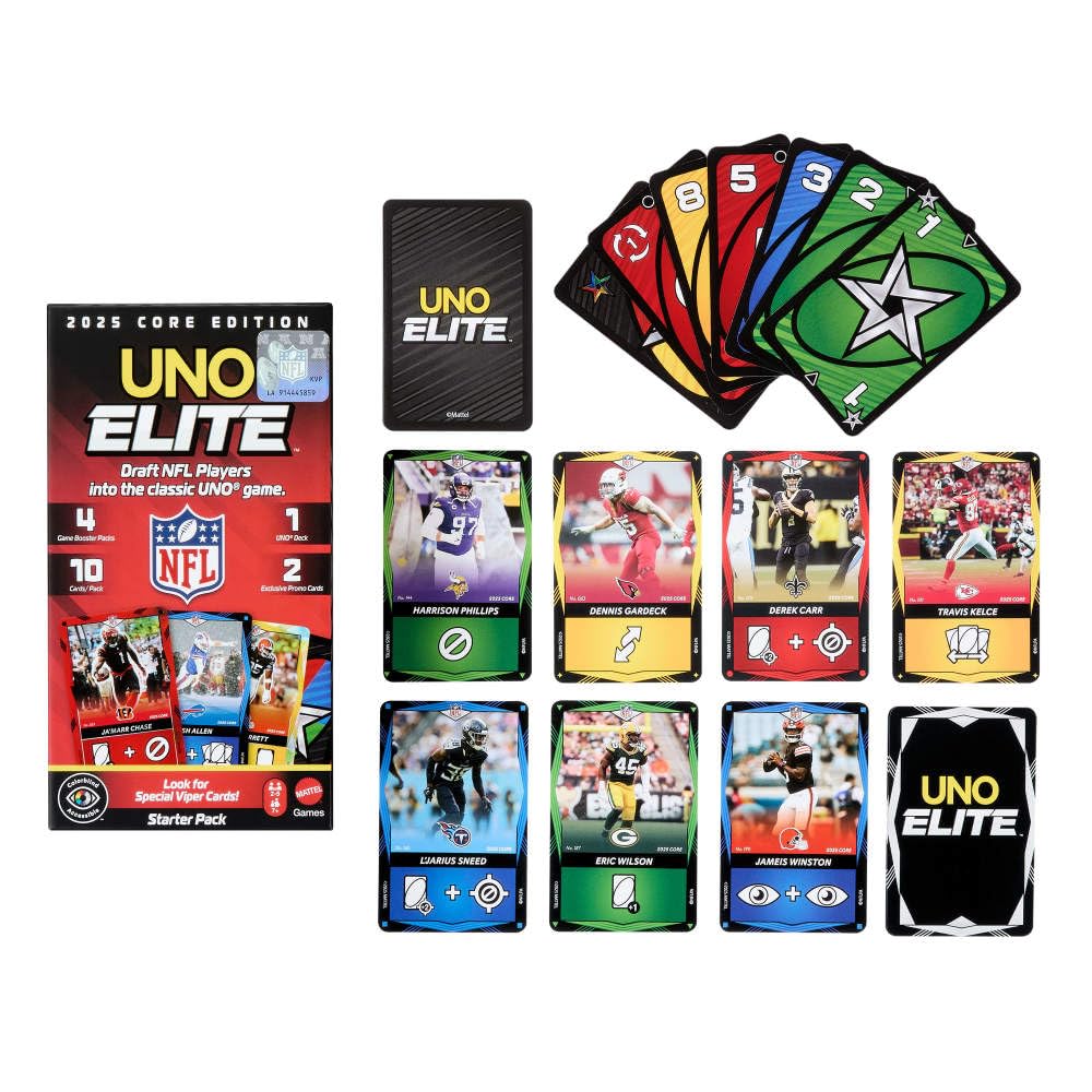 UNO Elite NFL 2025 Core Edition Card Game - Strategy Football Theme, Ages 7+ 6