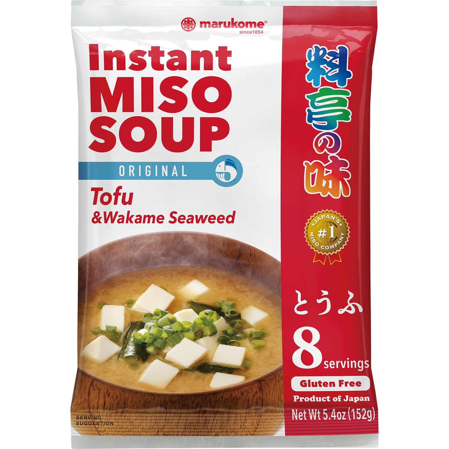 Marukome Ryoutei-No-Aji Instant Miso Soup with Tofu Chunks | 152 g Pack