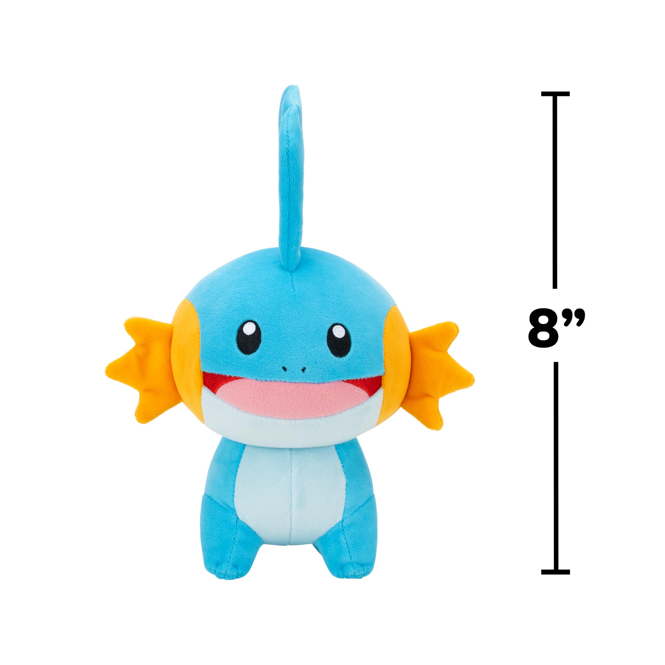 Pokémon Mudkip Plush - 8-Inch Soft Plush with Authentic Animated Series Details